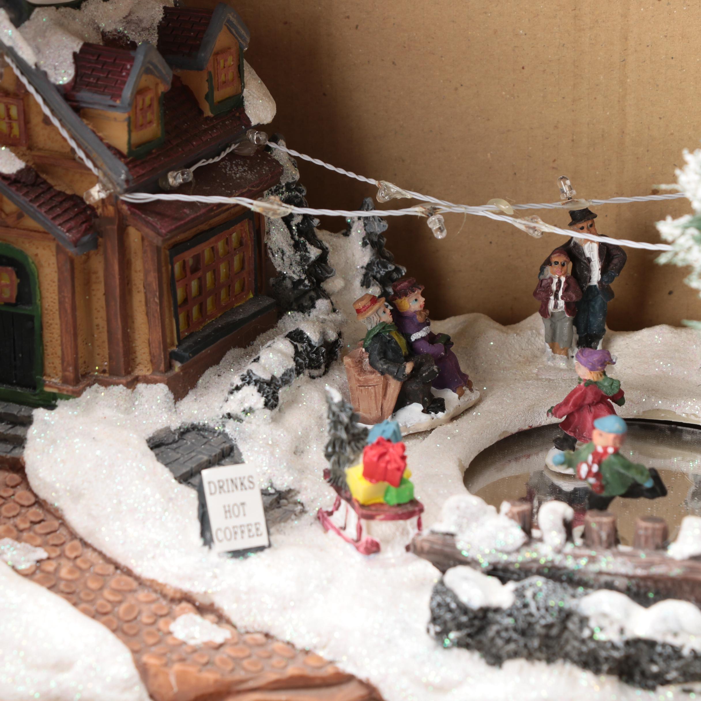 Home Accents Holiday "Canterbury Lane Skating Pond" and Other Christmas Decor