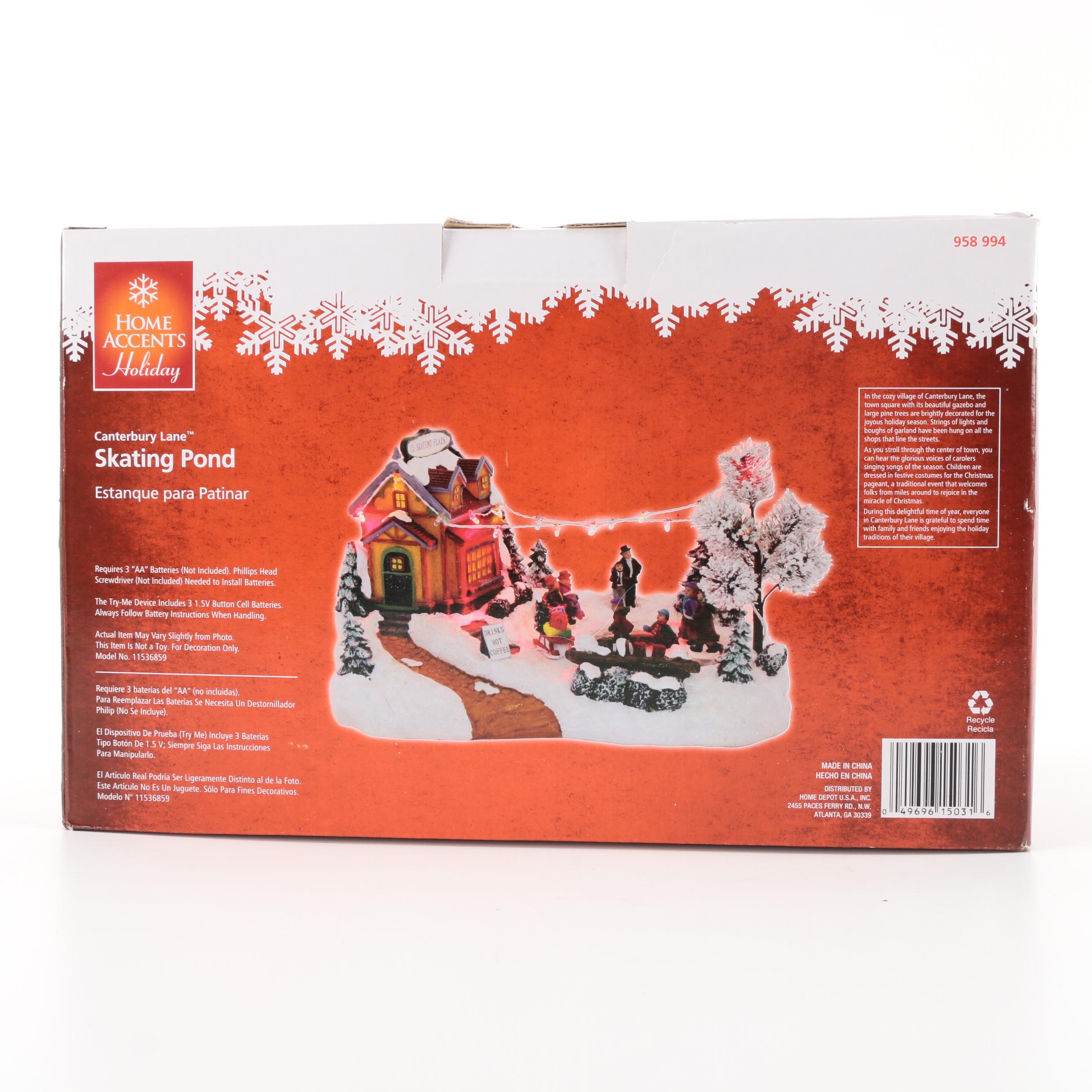 Home Accents Holiday "Canterbury Lane Skating Pond" and Other Christmas Decor