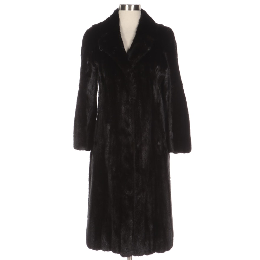 Ranch Mink Fur Coat with Wide Notch Collar by Kaufmann's