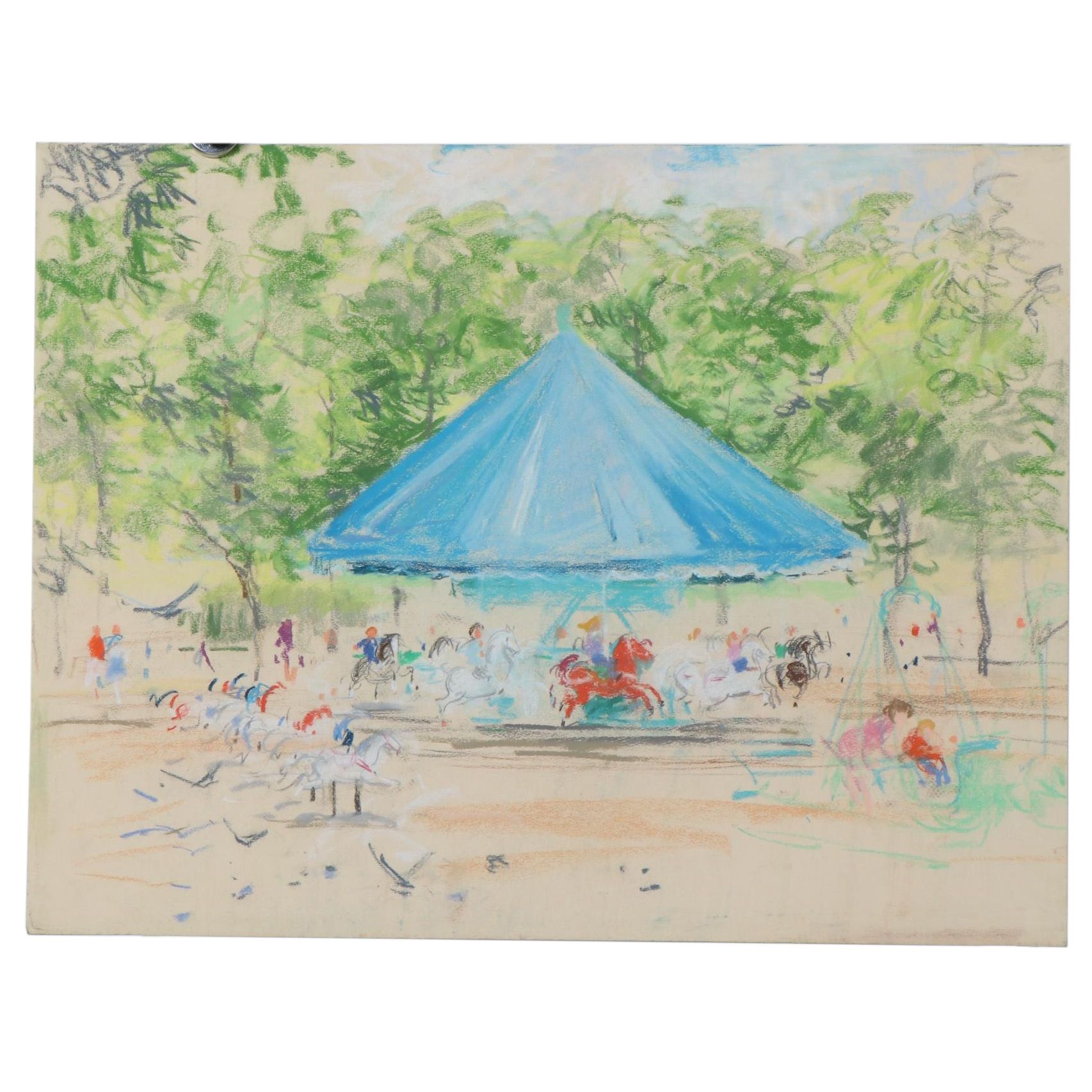 Kamil Kubik Carnival Landscape Pastel Drawing