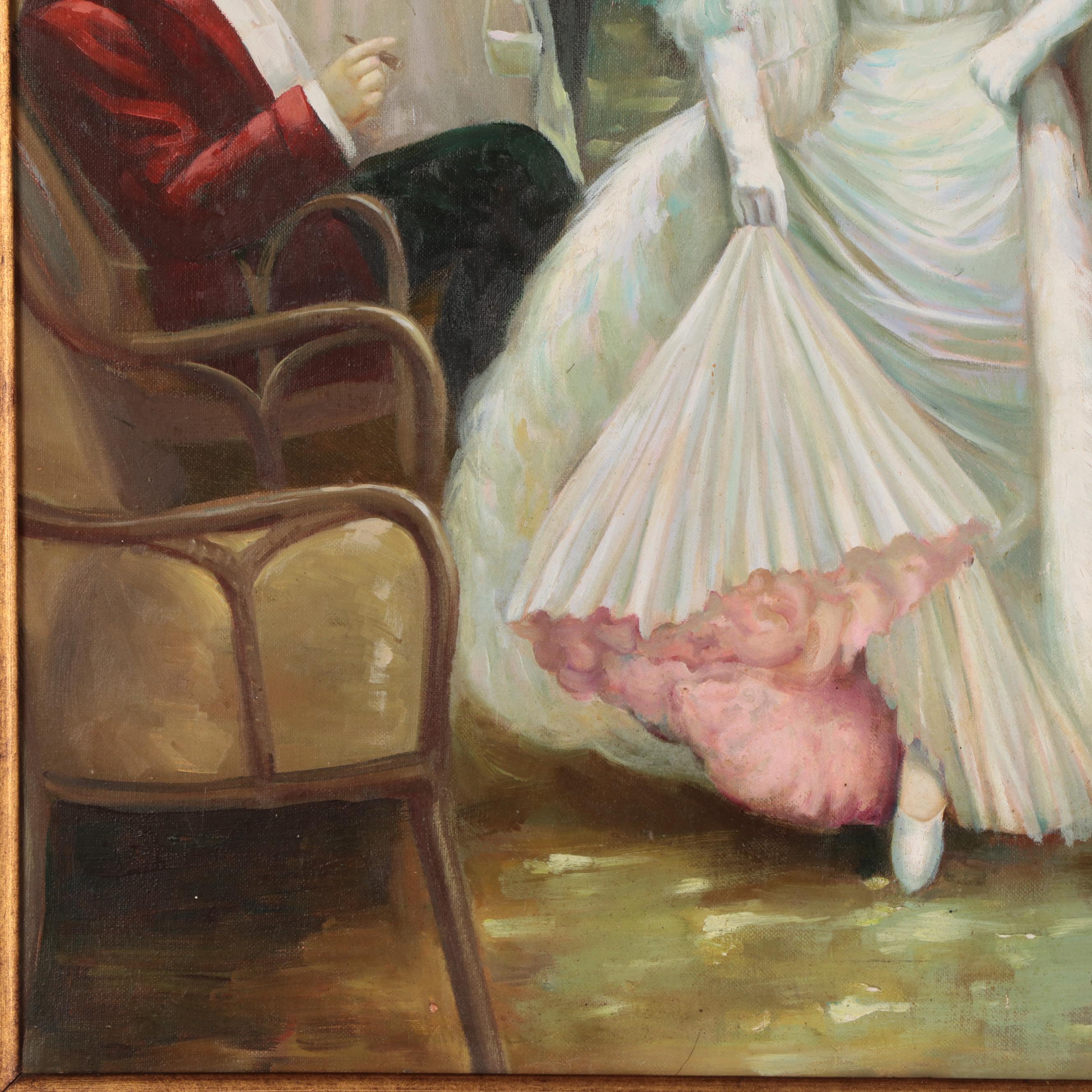 Peter Keil Large-Scale Oil Painting "Paris Bar"