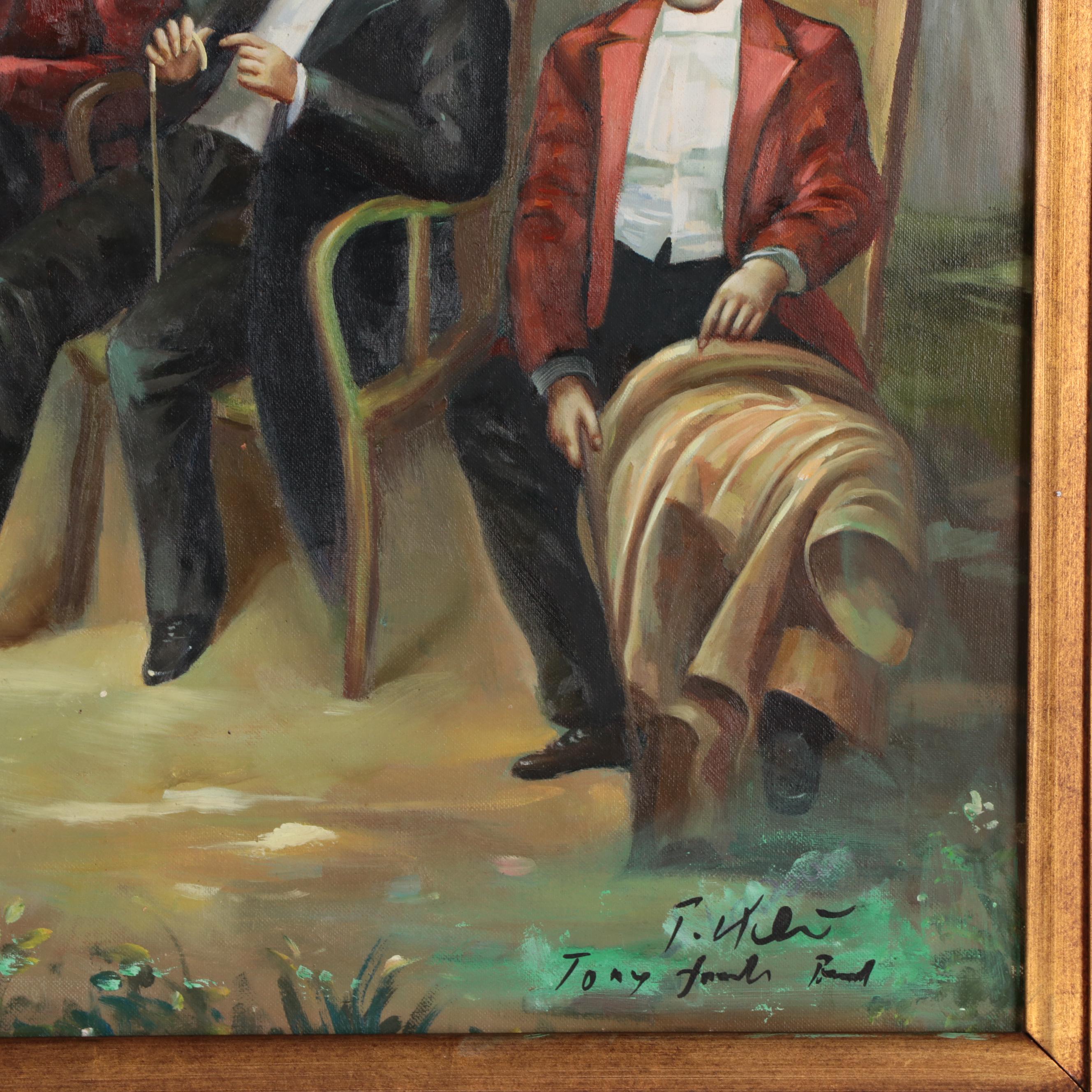 Peter Keil Large-Scale Oil Painting "Paris Bar"