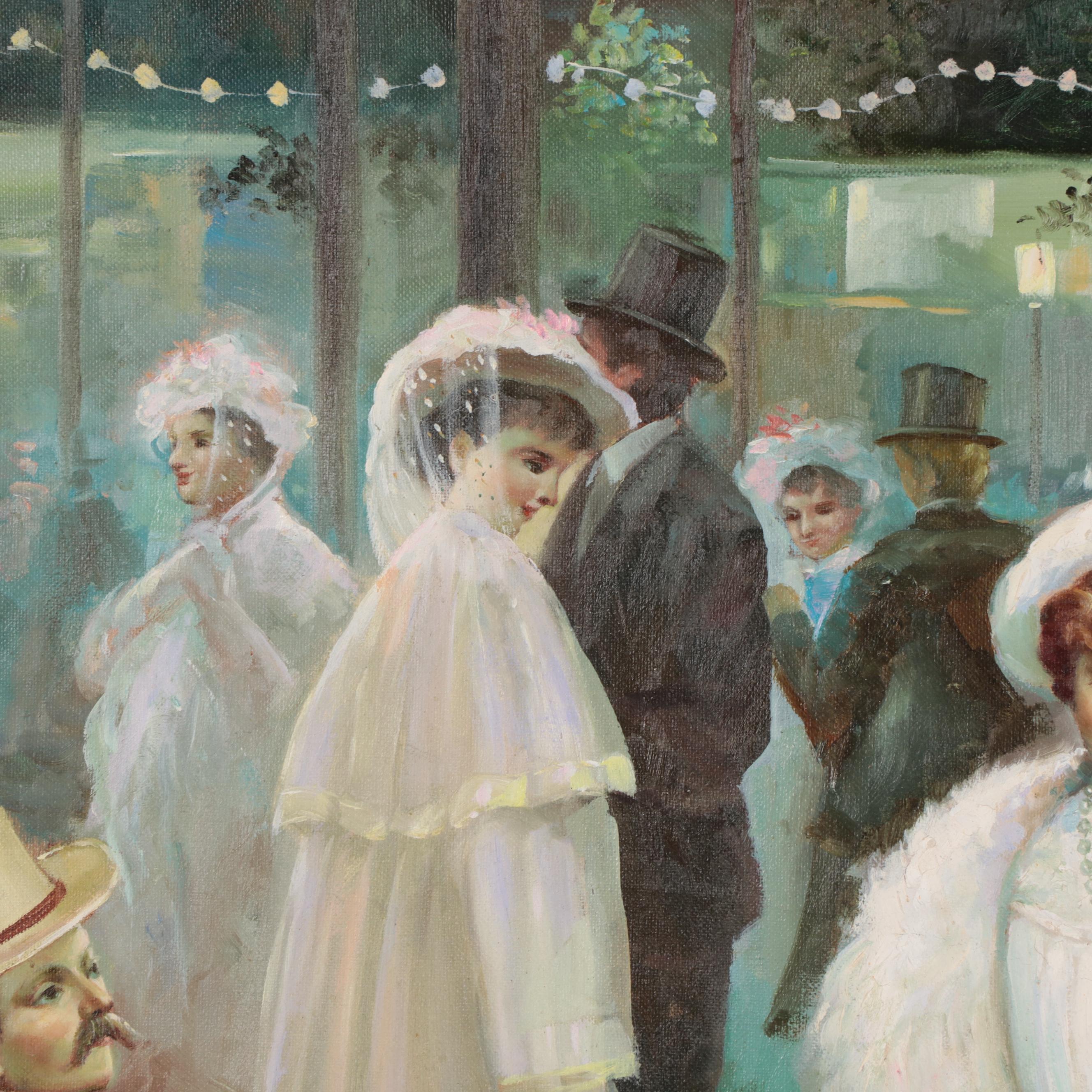 Peter Keil Large-Scale Oil Painting "Paris Bar"