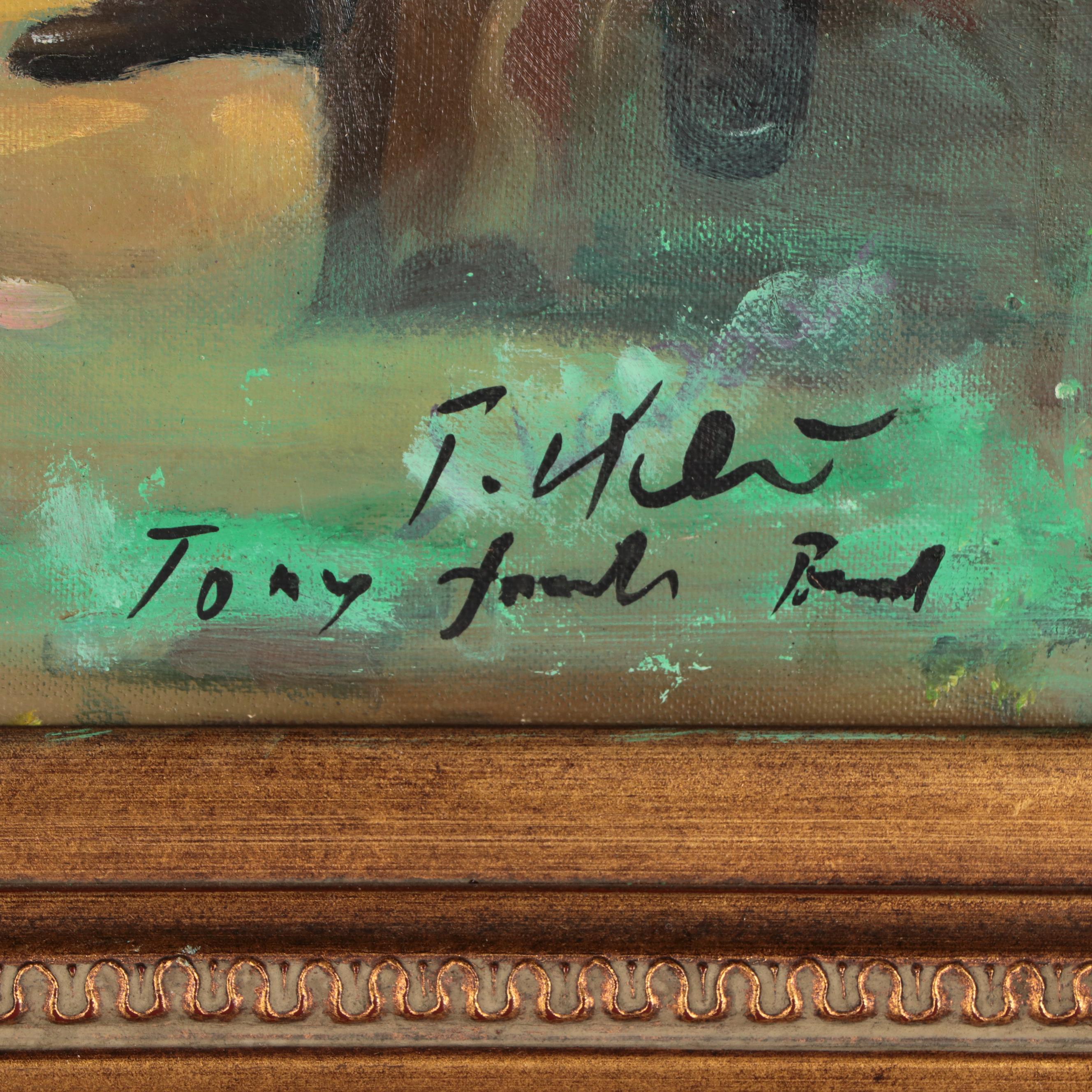 Peter Keil Large-Scale Oil Painting "Paris Bar"