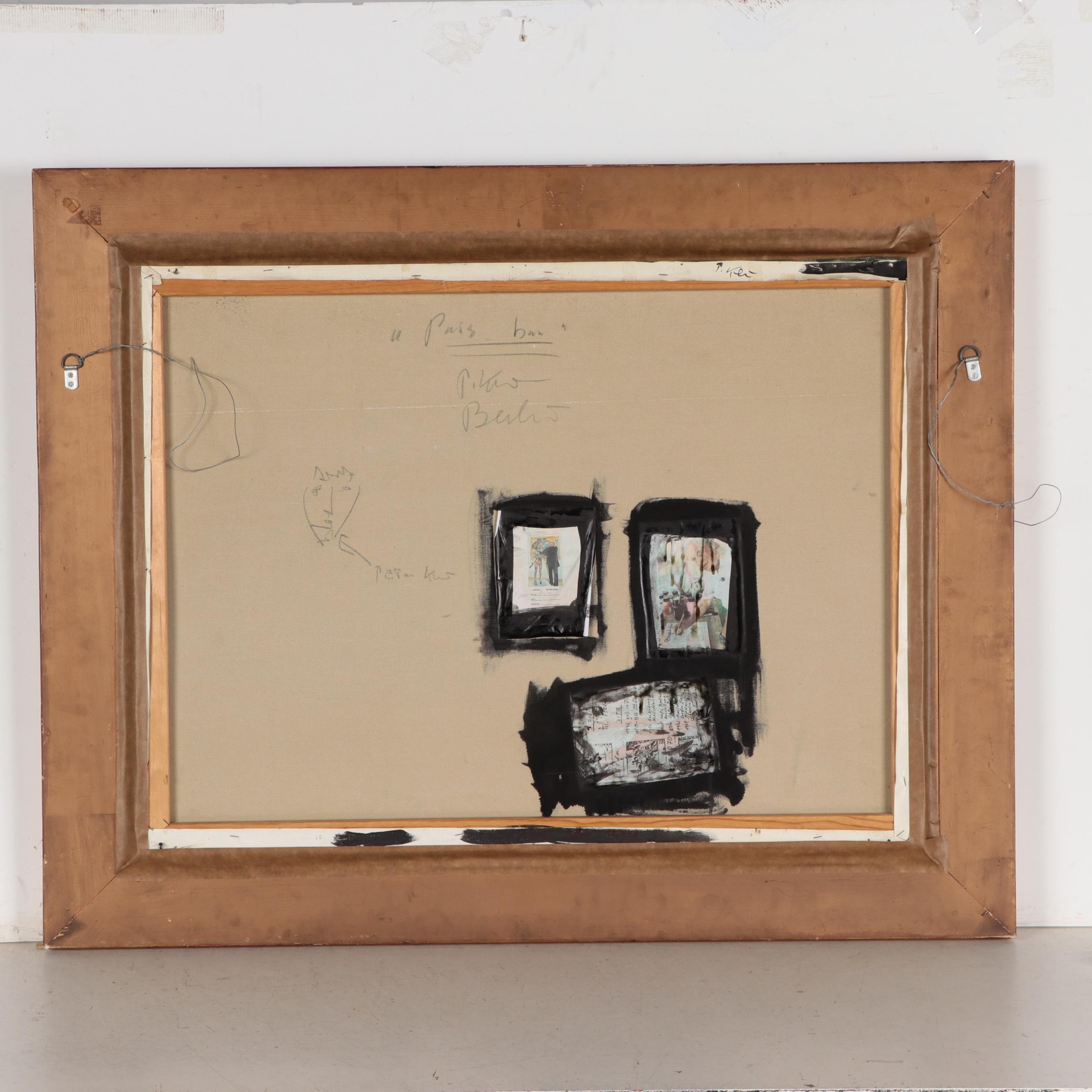 Peter Keil Large-Scale Oil Painting "Paris Bar"