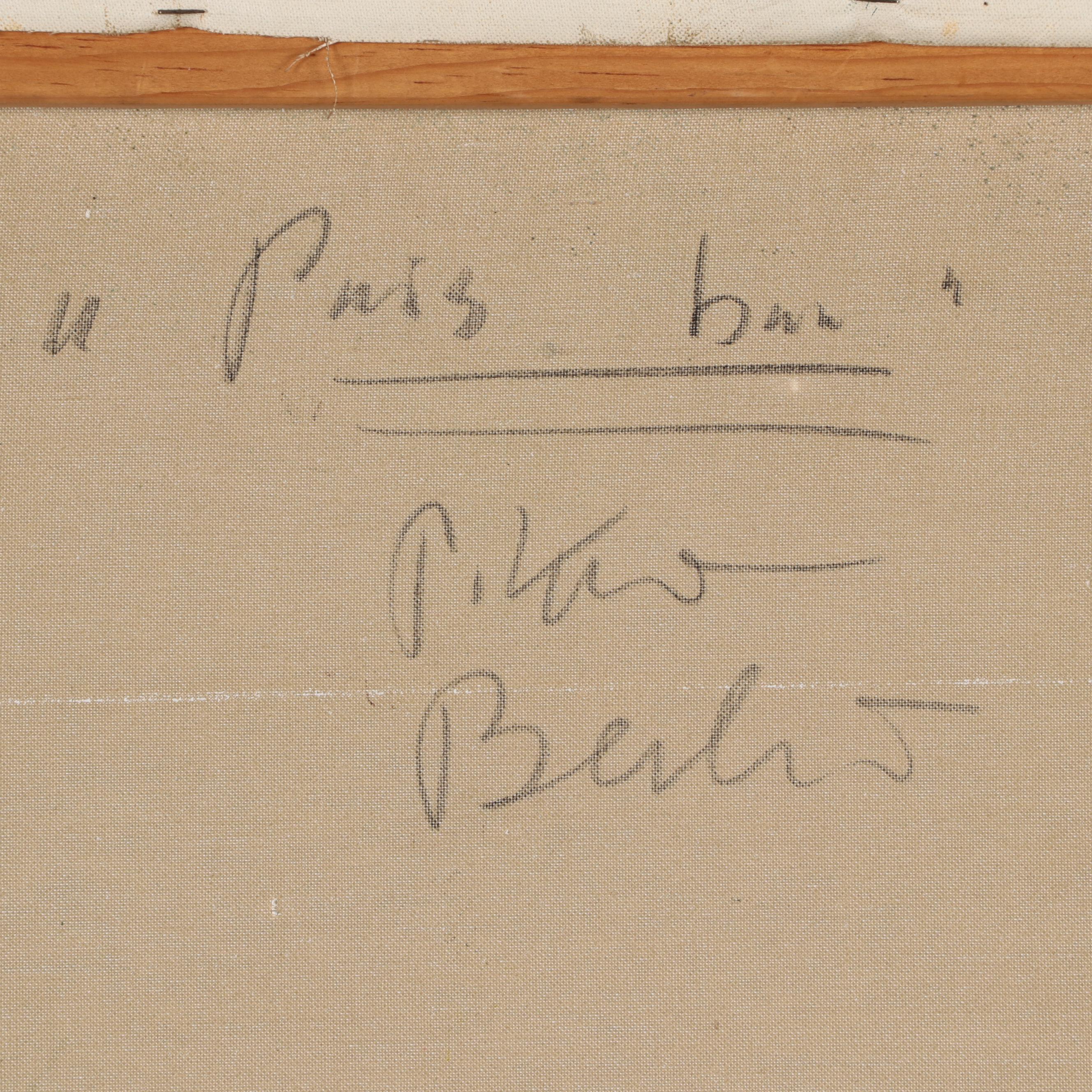 Peter Keil Large-Scale Oil Painting "Paris Bar"