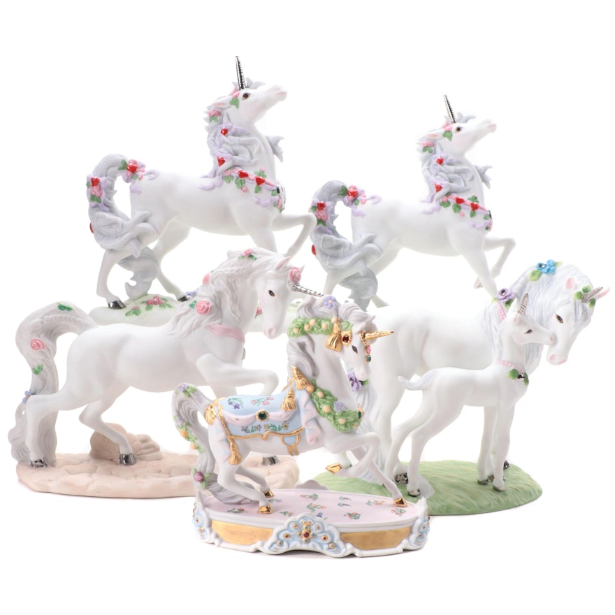 Princeton Gallery "Love's Devotion" and Other Porcelain Unicorns