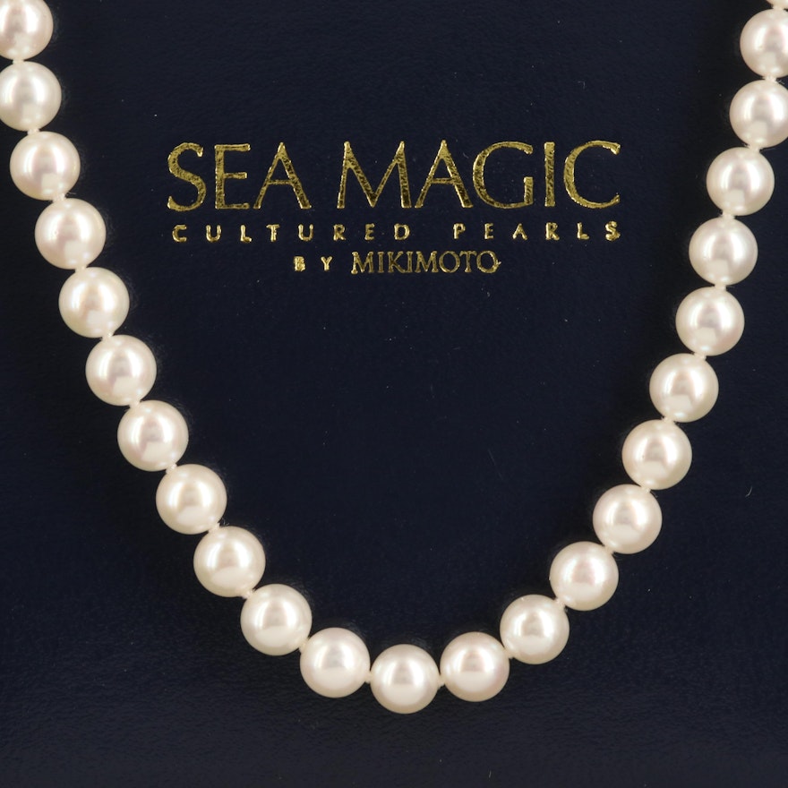 Blue Lagoon Sea Magic by Mikimoto 14K Pearl Necklace