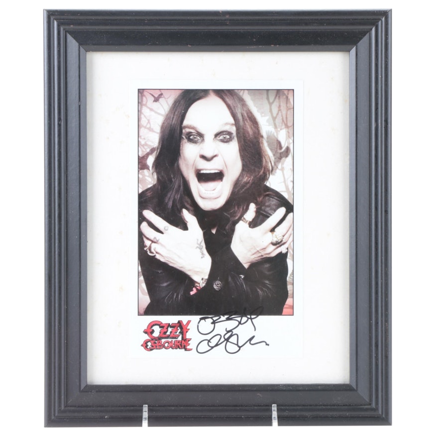 Ozzy Osbourne Signed Photo Print, Framed