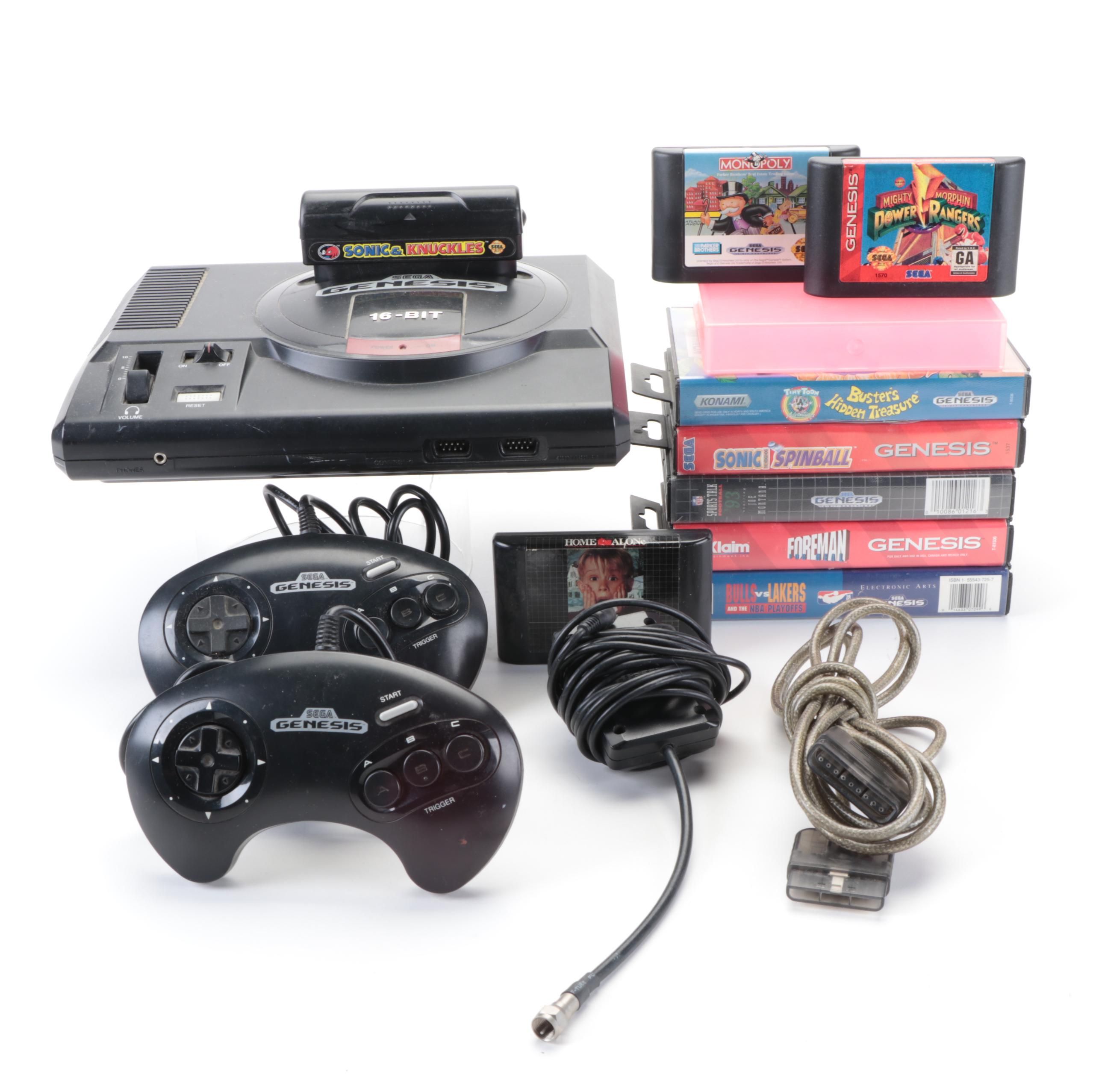 Sega Genesis 16-Bit System with Nine Games