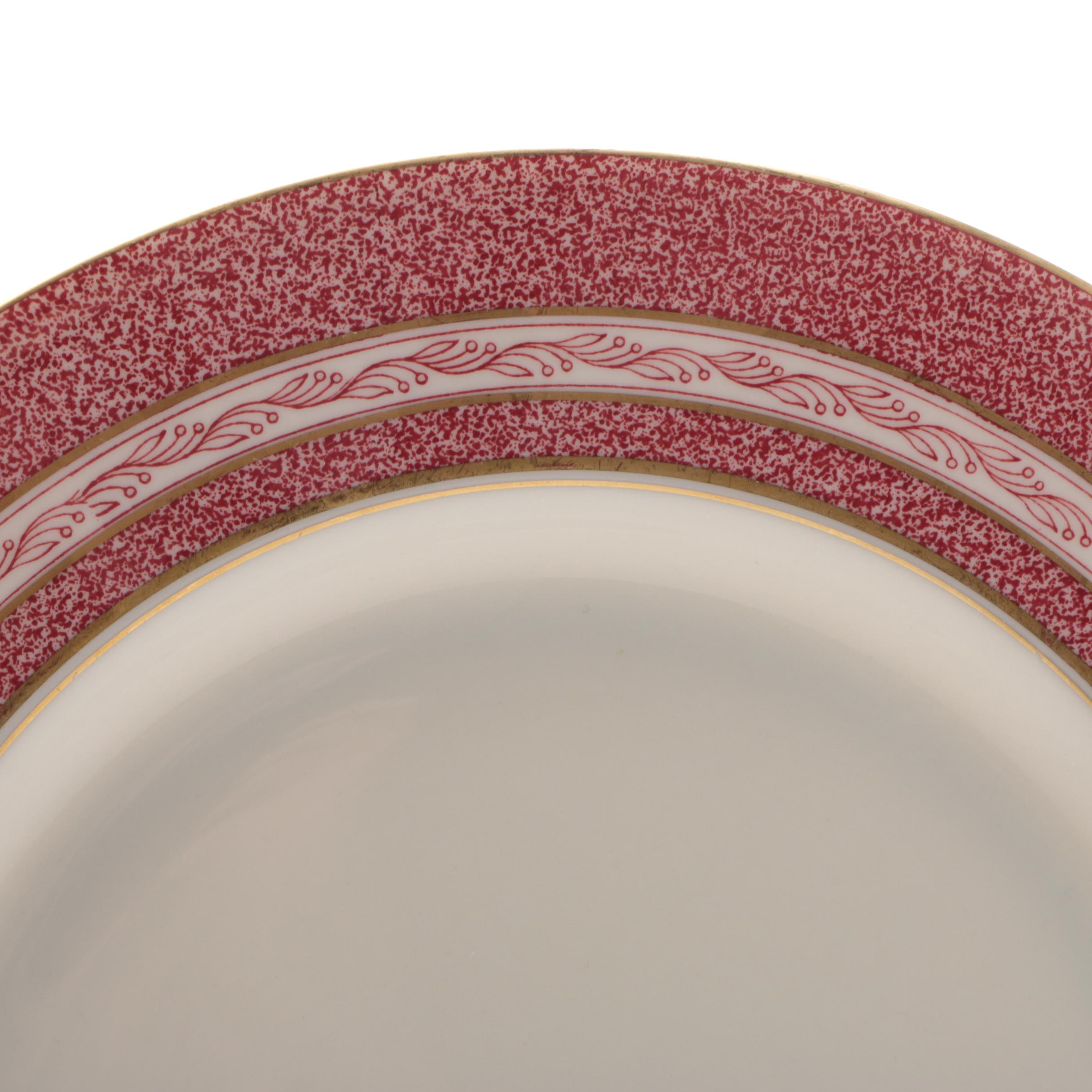 Royal Doulton Bone China Gilt and Floral Luncheon with Theodore Haviland Plates