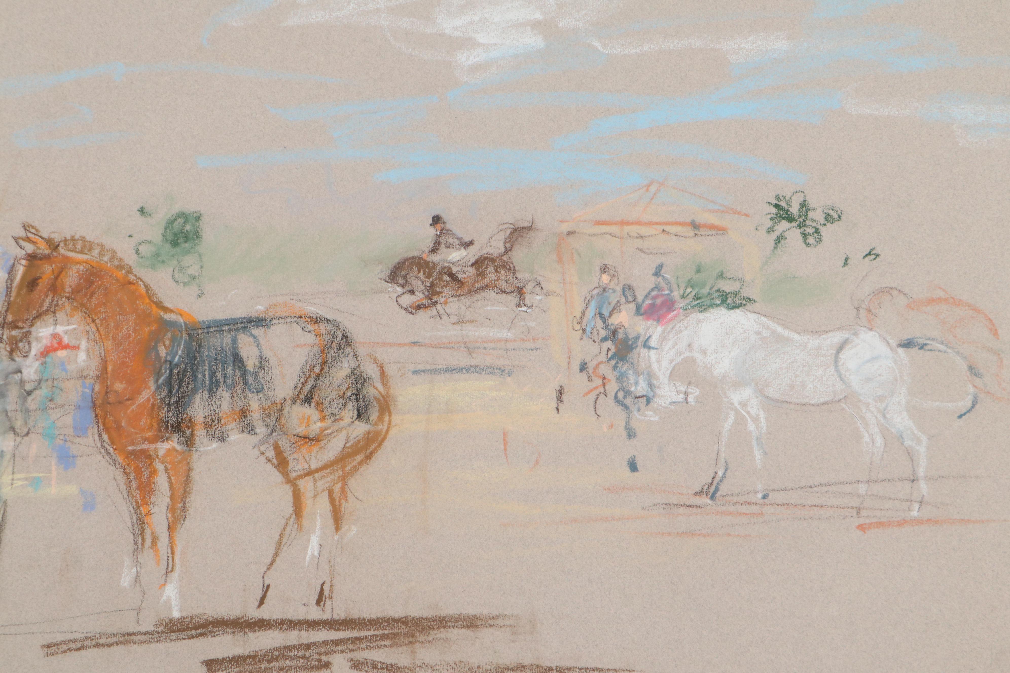 Kamil Kubik Equestrian Pastel Drawings