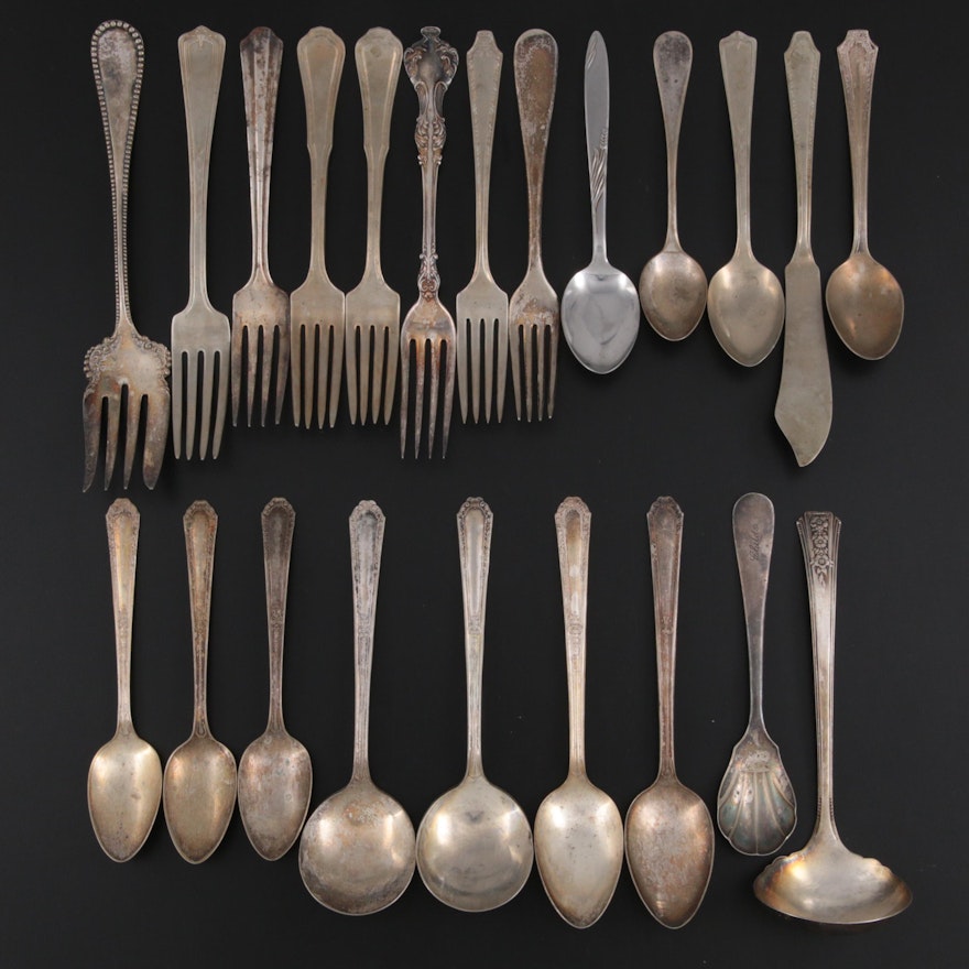 American Silver Plate and Nickel Silver Flatware and Serveware