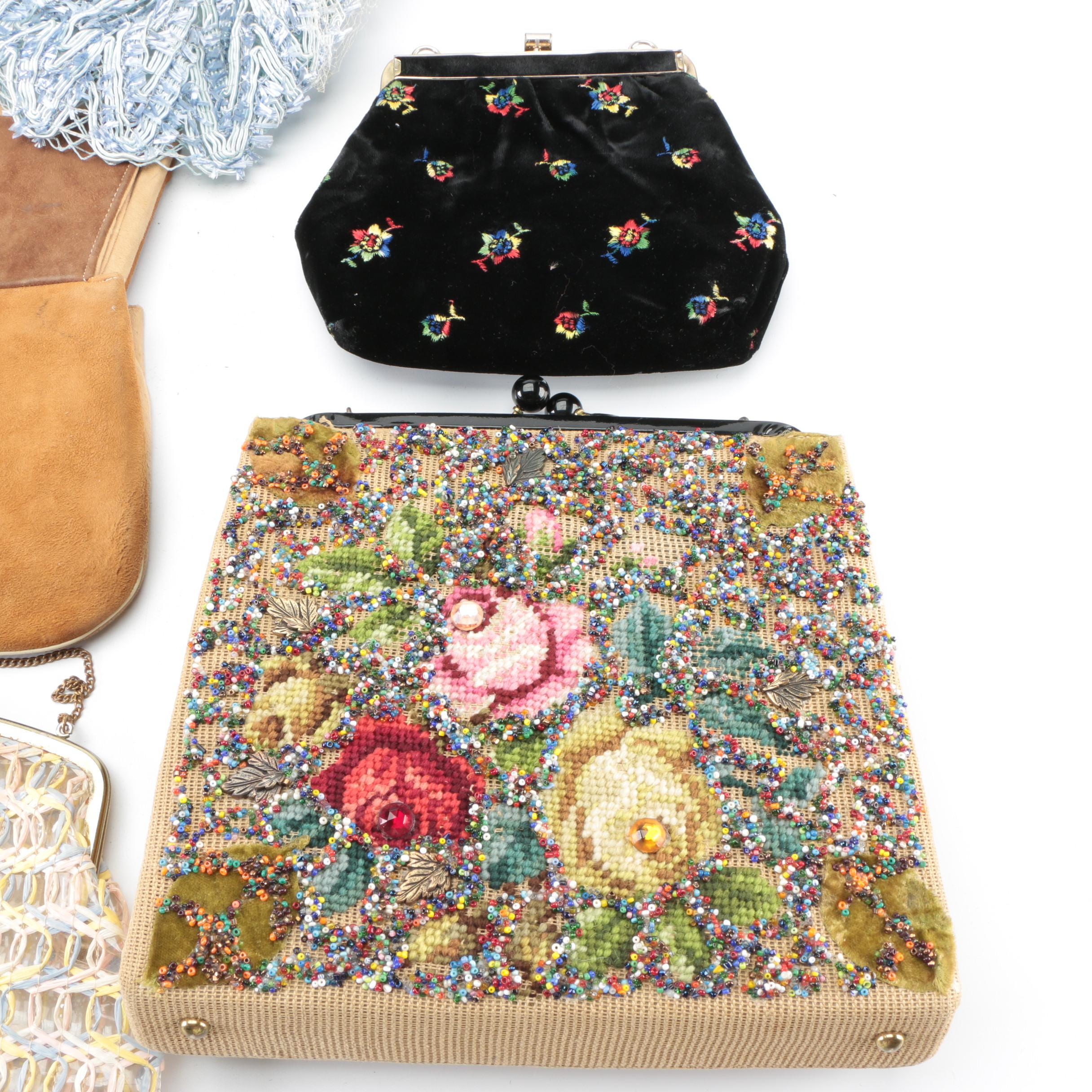 Souré, Genung's, Union Made and Other Handbags, Hats and Crocheted Gloves