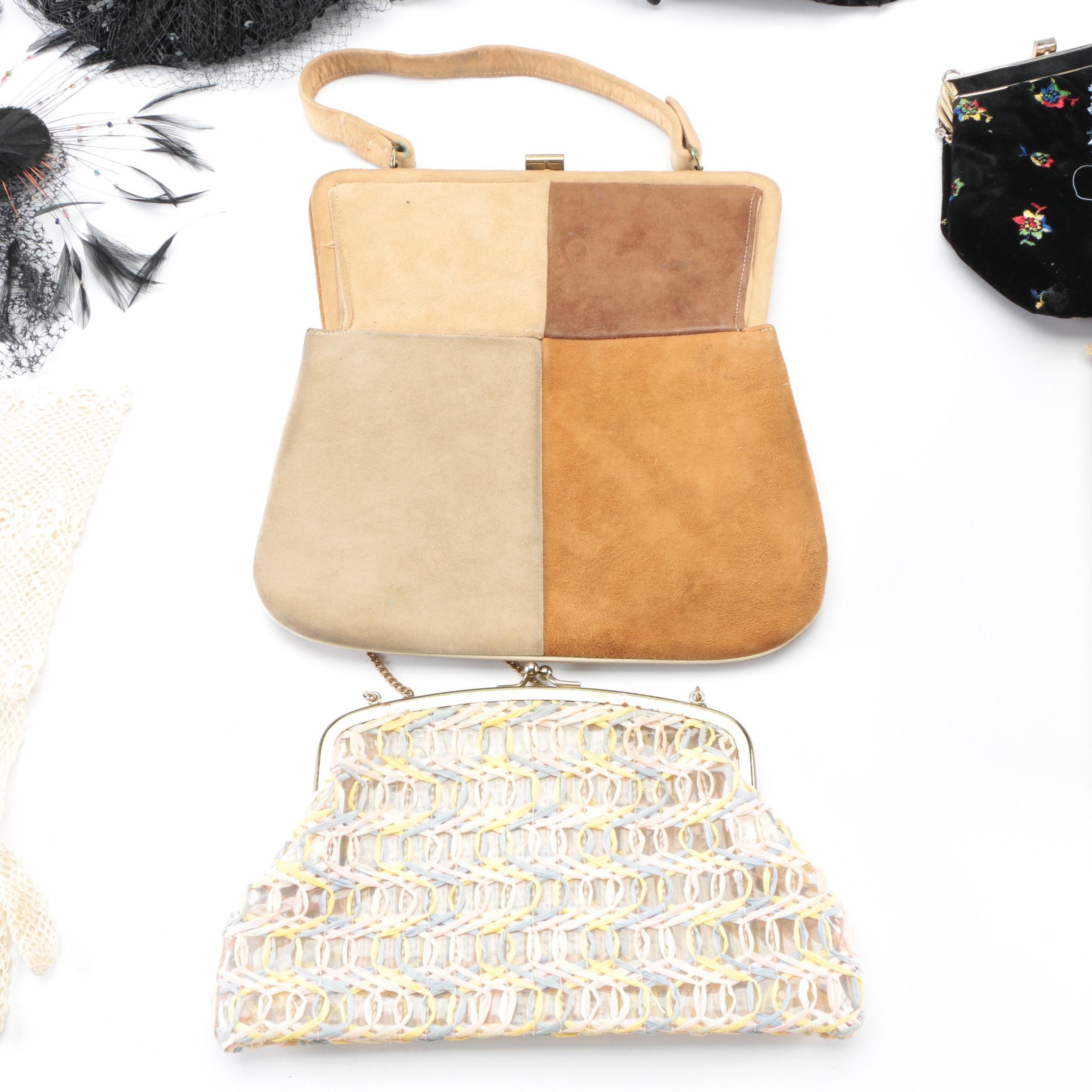 Souré, Genung's, Union Made and Other Handbags, Hats and Crocheted Gloves