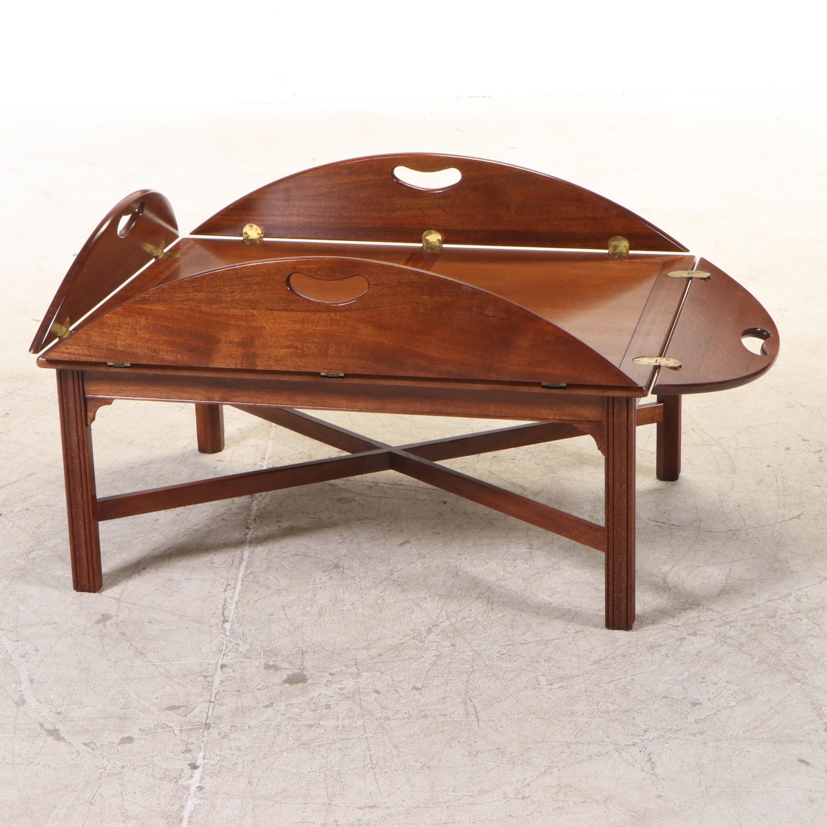 Chippendale Style Mahogany Butler's Tray Coffee Table