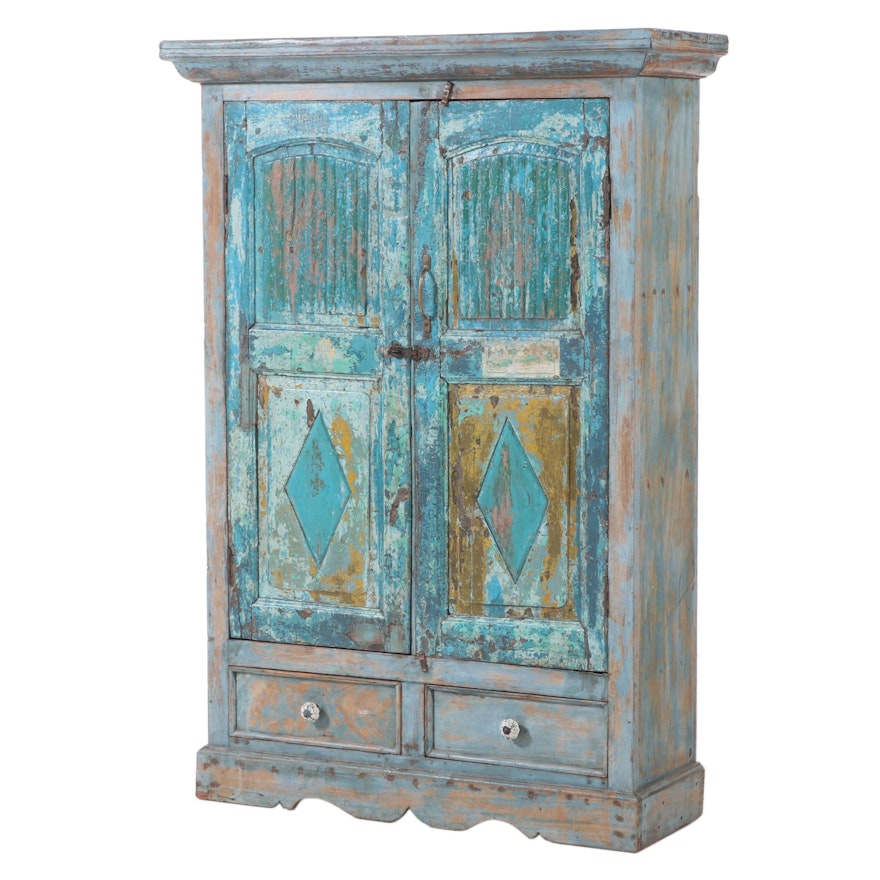 Distressed Painted Cabinet