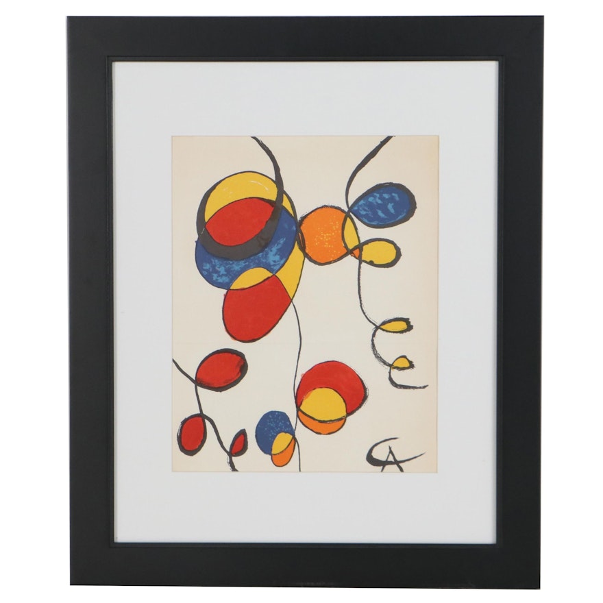 Abstract Lithograph After Alexander Calder "Spirals"