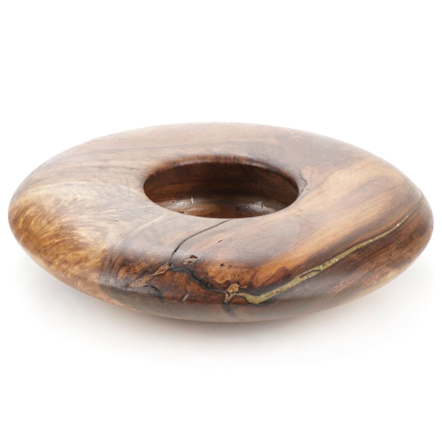 Jim Eliopulos Turned Walnut Wood Bowl