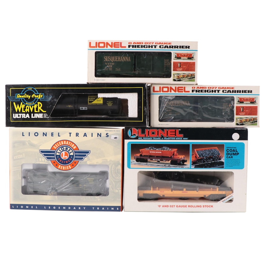 Lionel and Weaver O Gauge Freight Train Cars