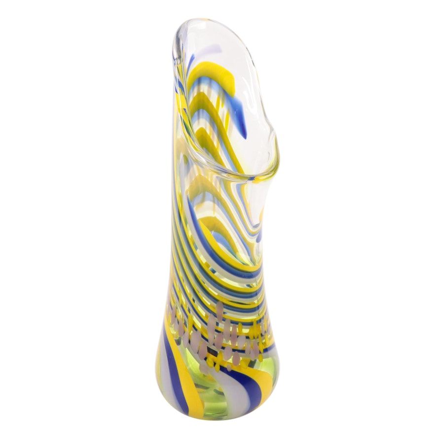 Patti Kissinger of Prism Art Glass Studio Vase, 1999