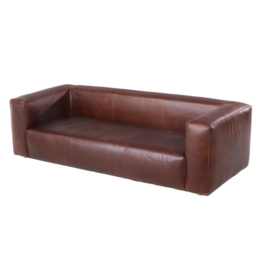 Article "Cigar" Contemporary Leather Sofa