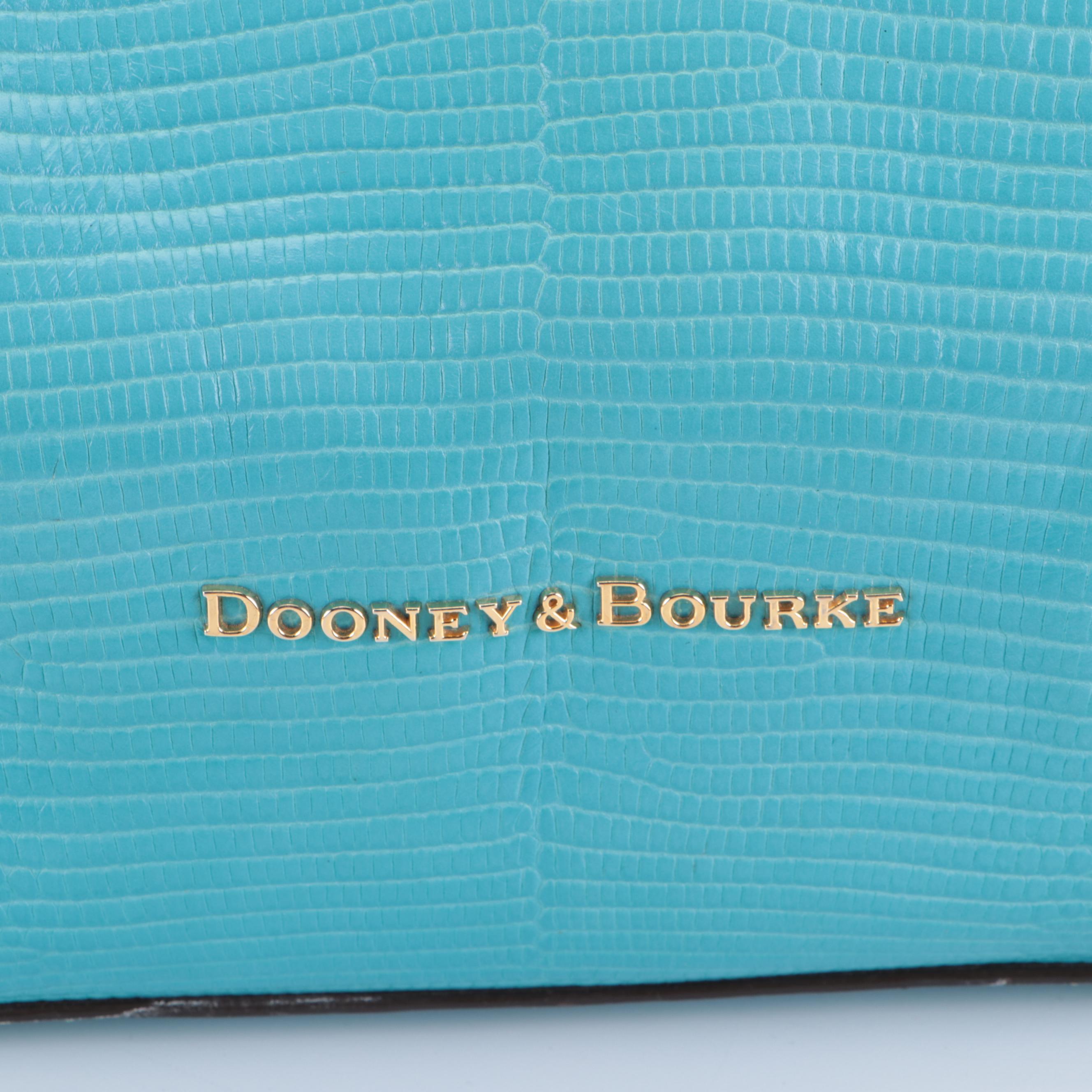 Dooney & Bourke Large Barlow Tote in Blue Lizard Embossed Leather