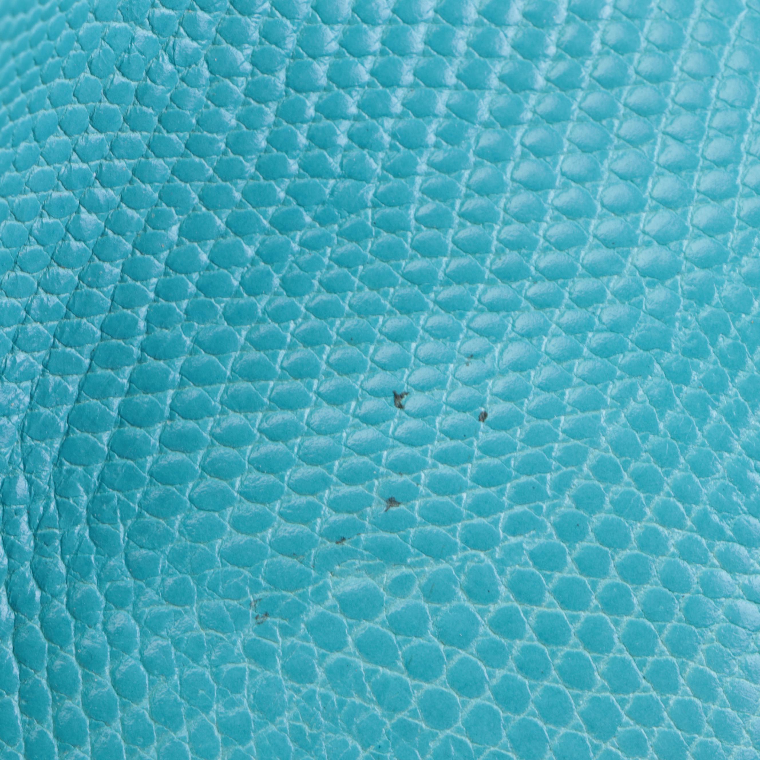 Dooney & Bourke Large Barlow Tote in Blue Lizard Embossed Leather