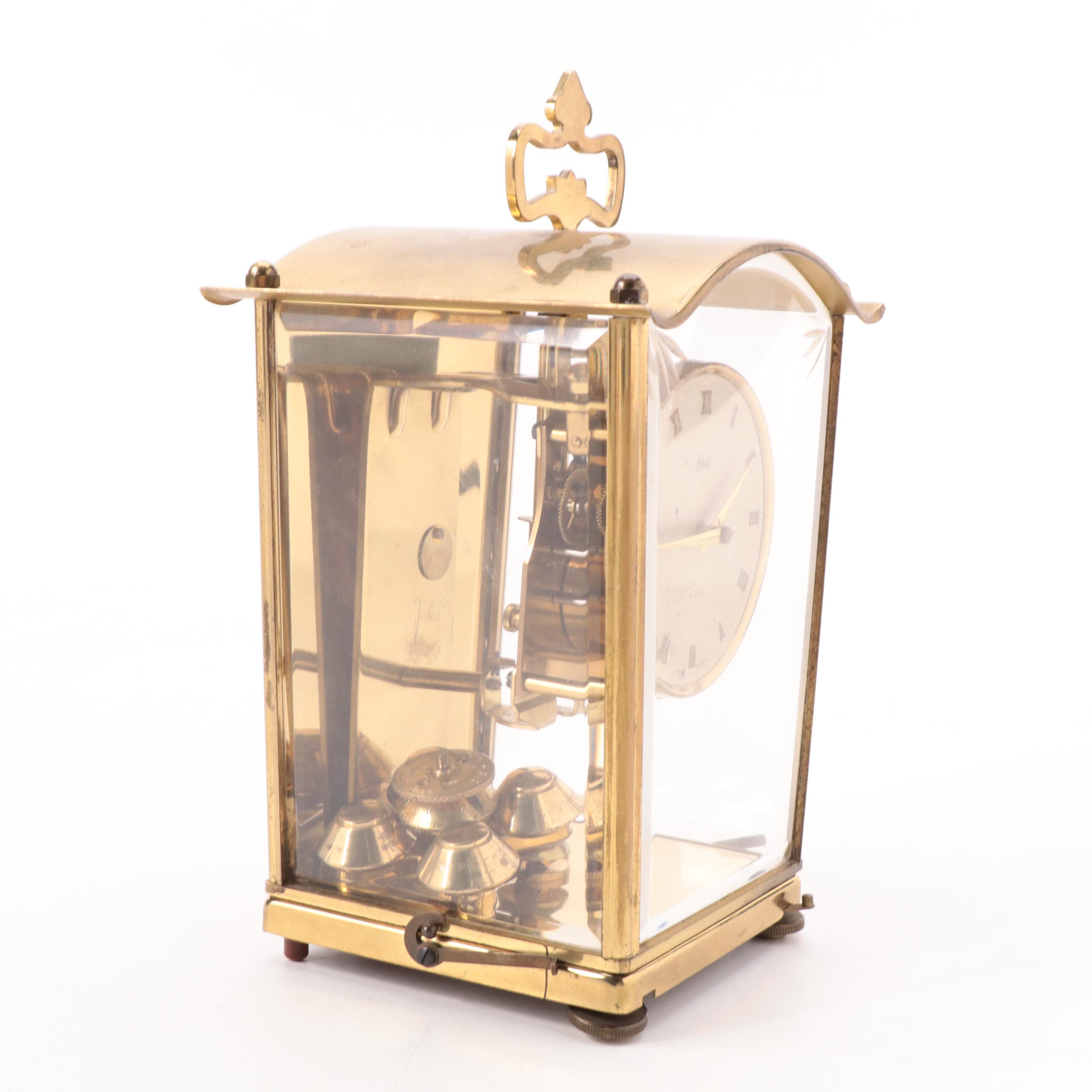 Schatz & Sohne Brass 400-Day Carriage Clock, Mid-20th Century
