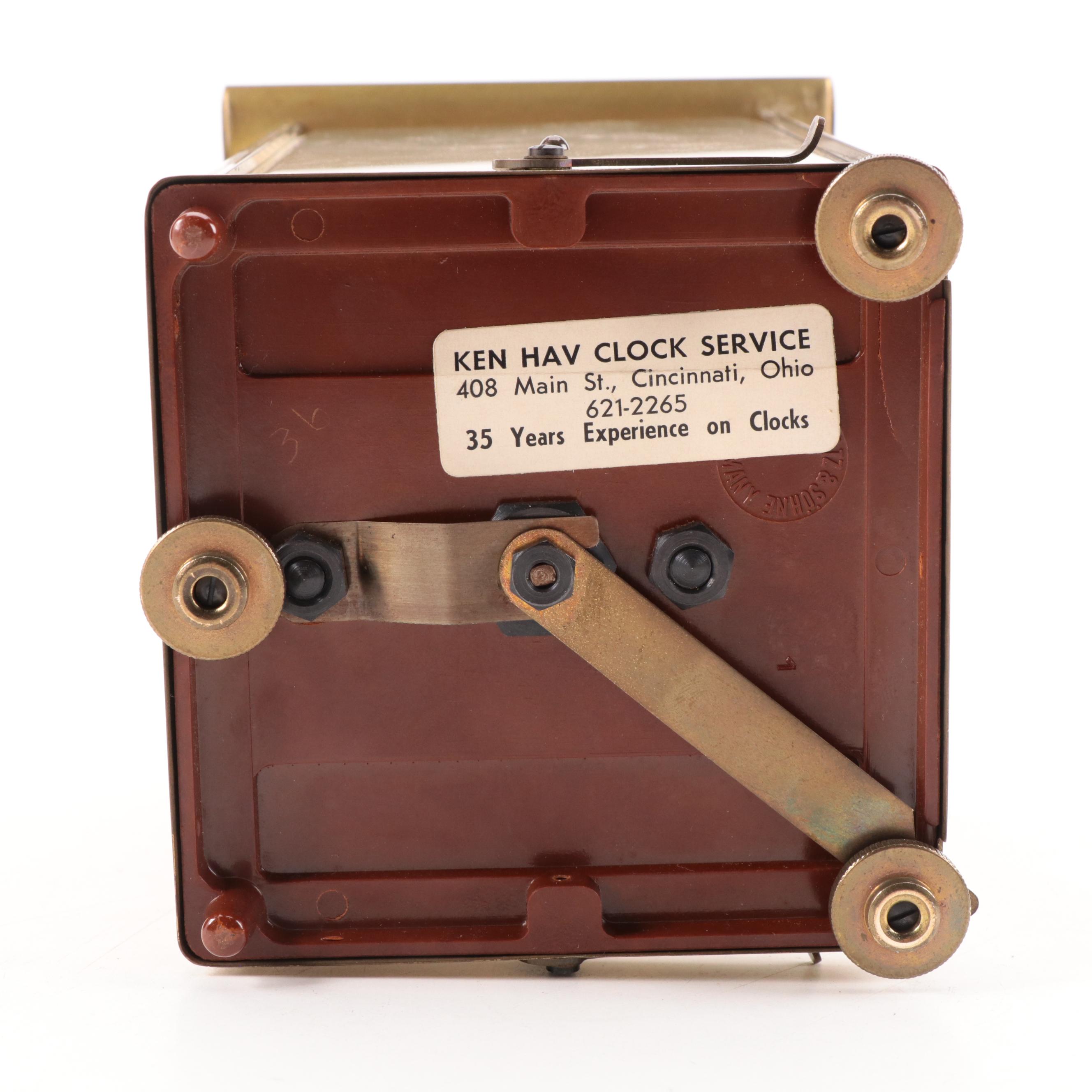 Schatz & Sohne Brass 400-Day Carriage Clock, Mid-20th Century