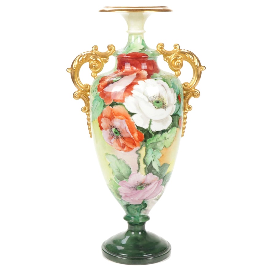 Hand Painted Porcelain Vase, Early to Mid 20th Century