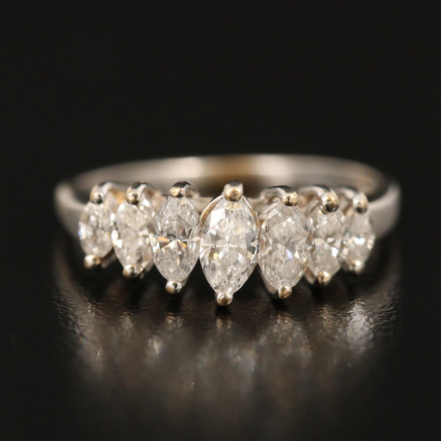 14K 0.75 CTW Diamond Pyramid Ring