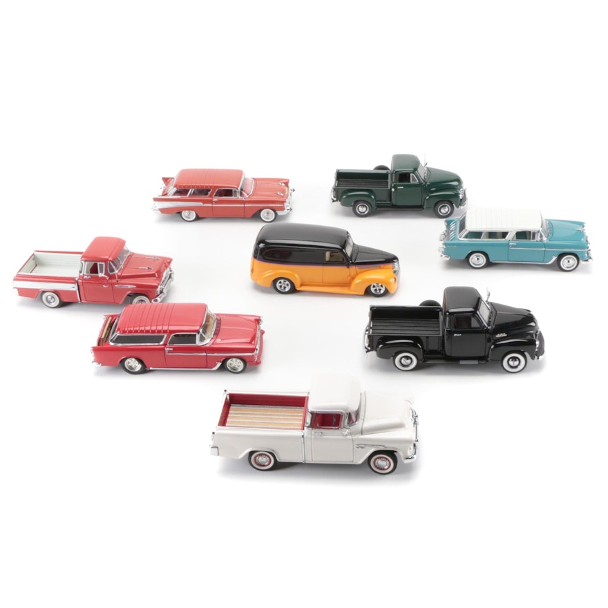 Franklin Mint, Danbury Mint Diecast Chevrolet, GMC Model Cars, Pickup Trucks