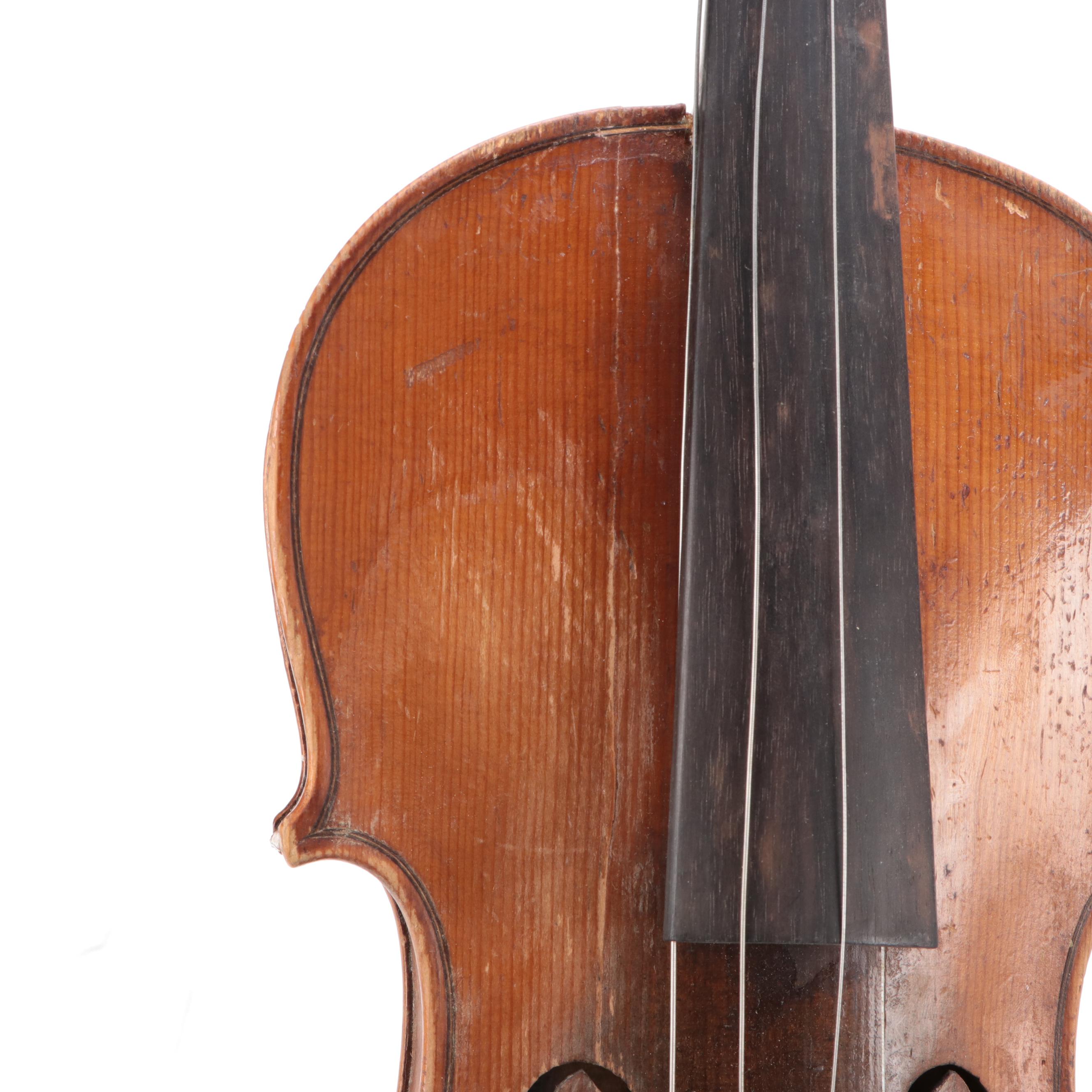 4/4 Conservatory Stradivarius Replica Violin with Case, Bow