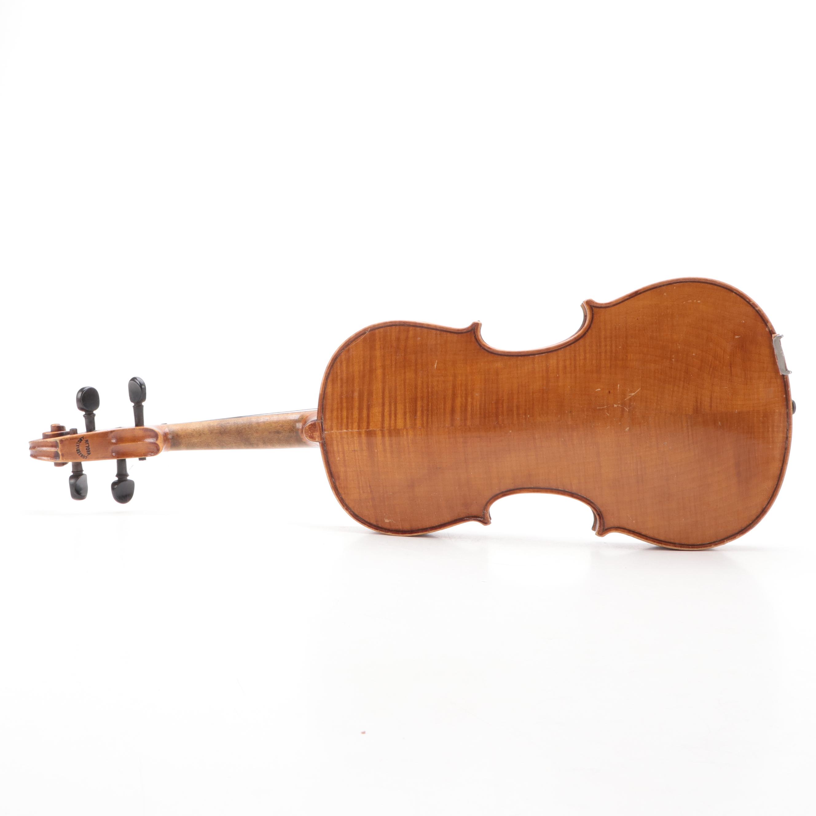 4/4 Conservatory Stradivarius Replica Violin with Case, Bow