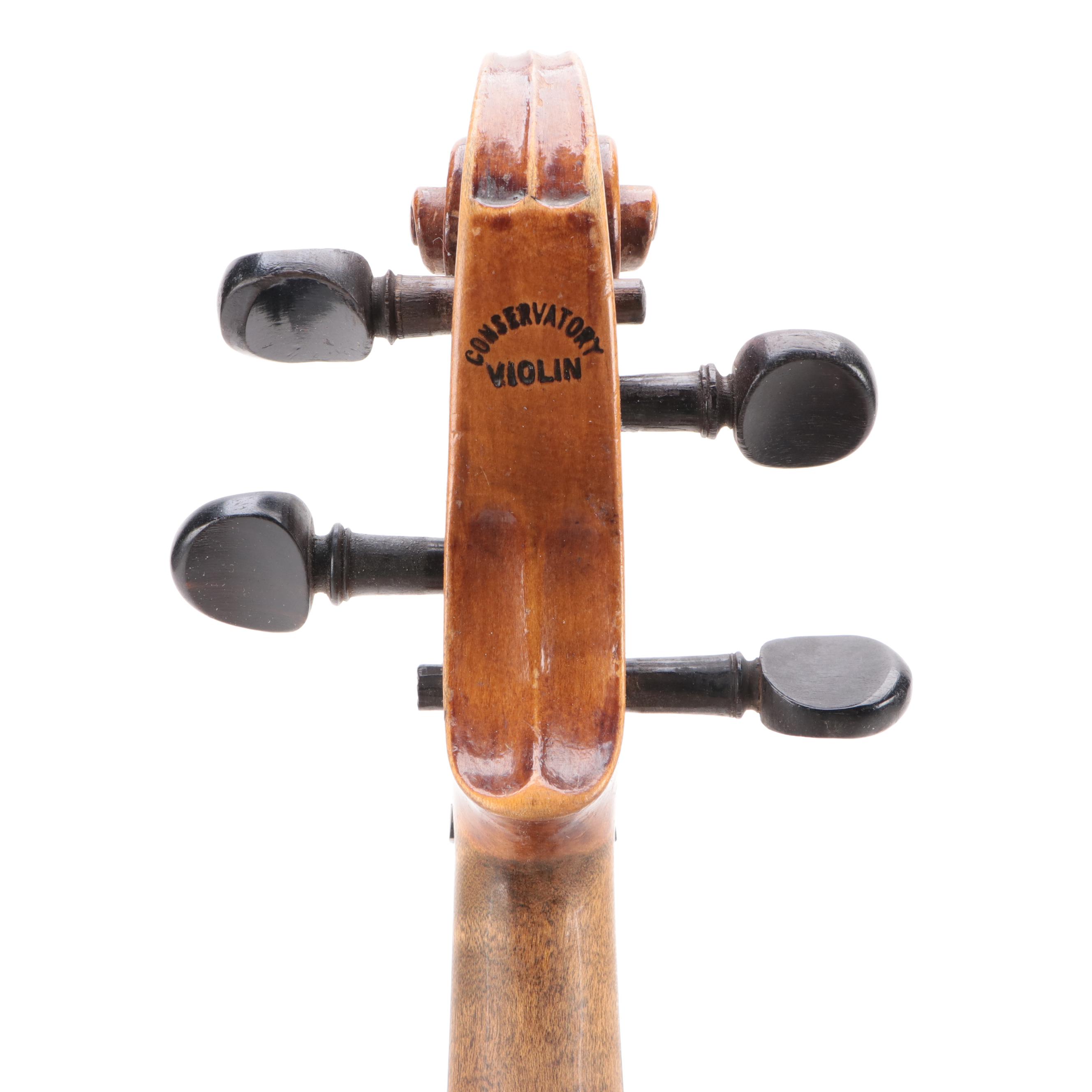 4/4 Conservatory Stradivarius Replica Violin with Case, Bow