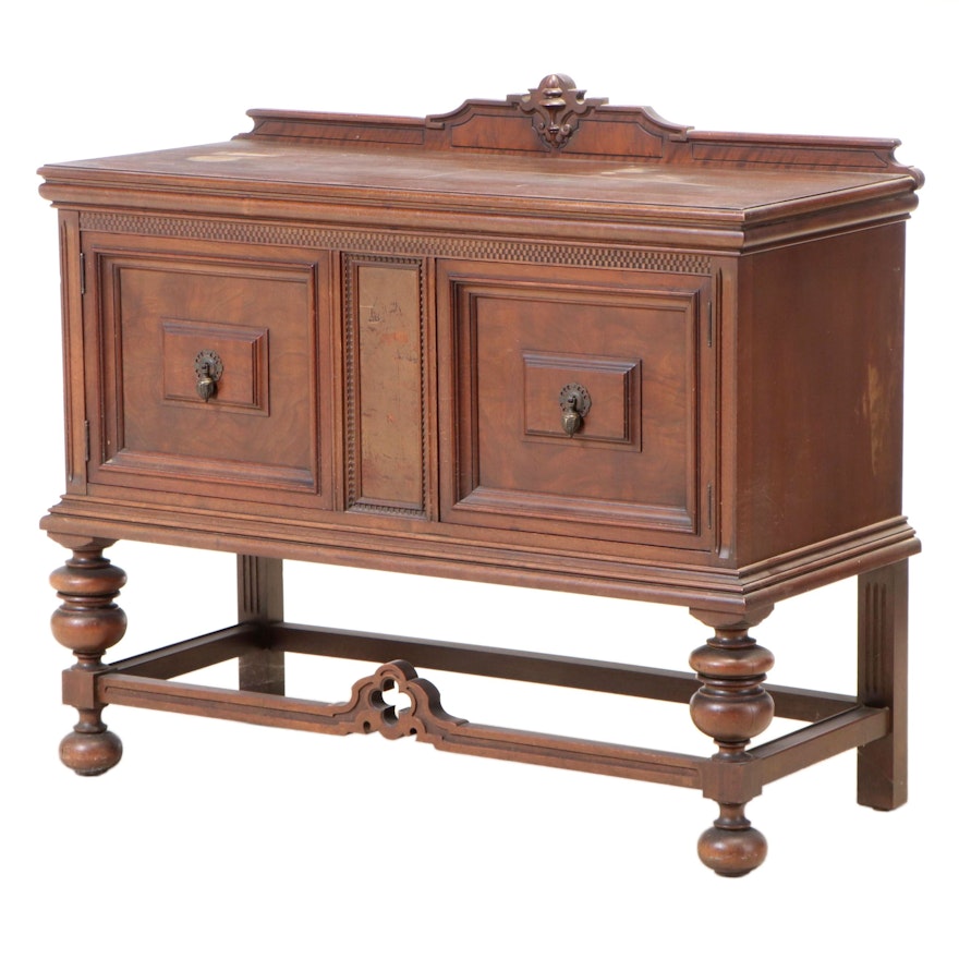 Jacobean Style Walnut and Figured Walnut Server, circa 1930