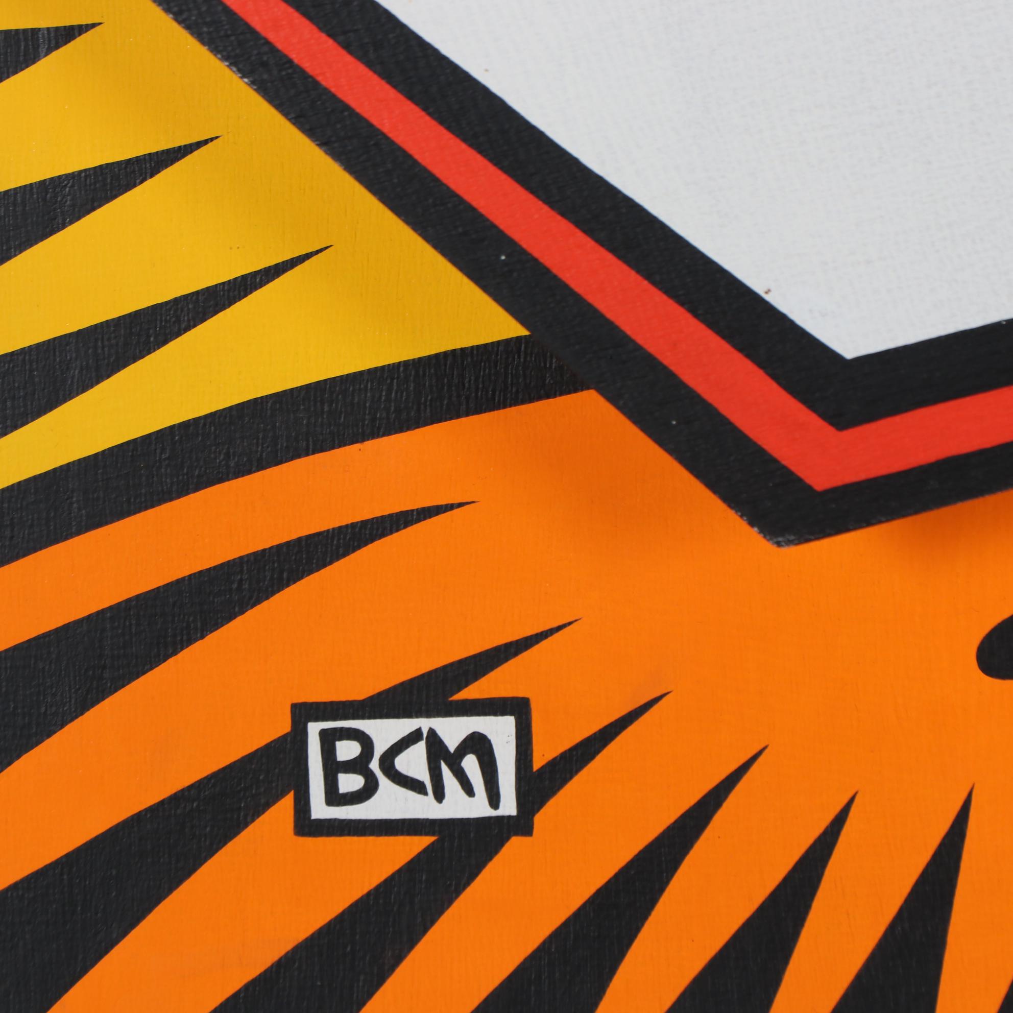 Burton Morris Pop Art Dimensional Acrylic Painting of Toaster, 1999