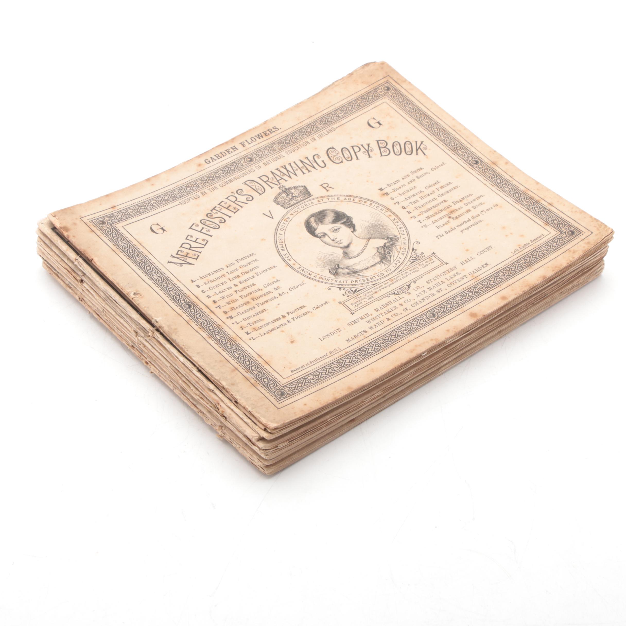 "Vere Foster's Drawing Book" Series Including Animals, Mid to Late 19th Century