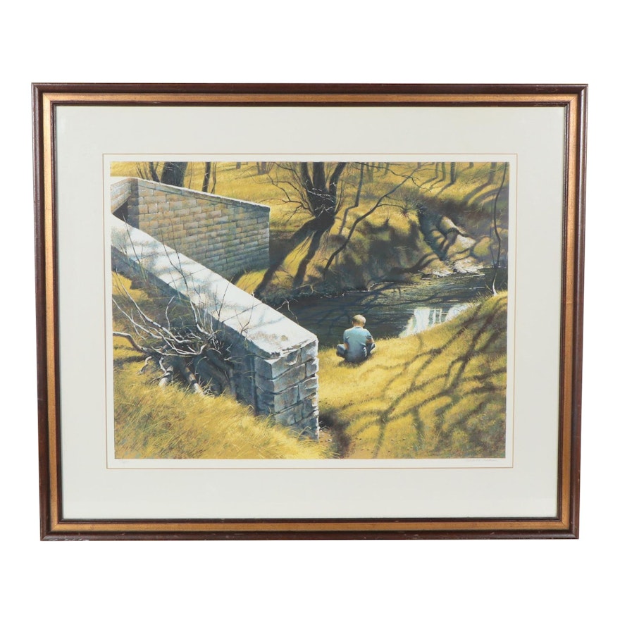 Robert W. Addison Serigraph "Hideaway," Late 20th Century