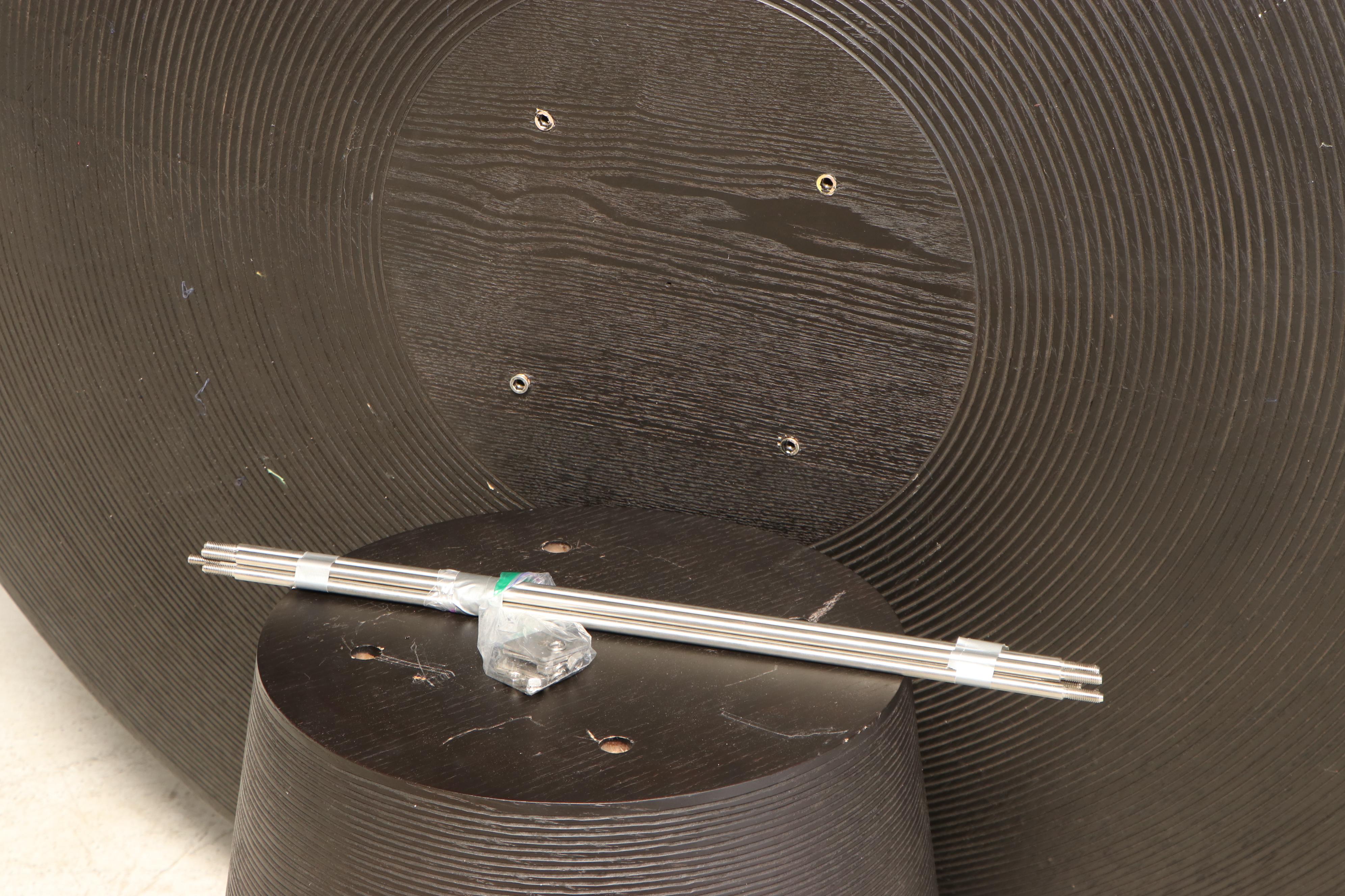 Contemporary Modernist Style Wenge-Finished Pedestal Dining Table