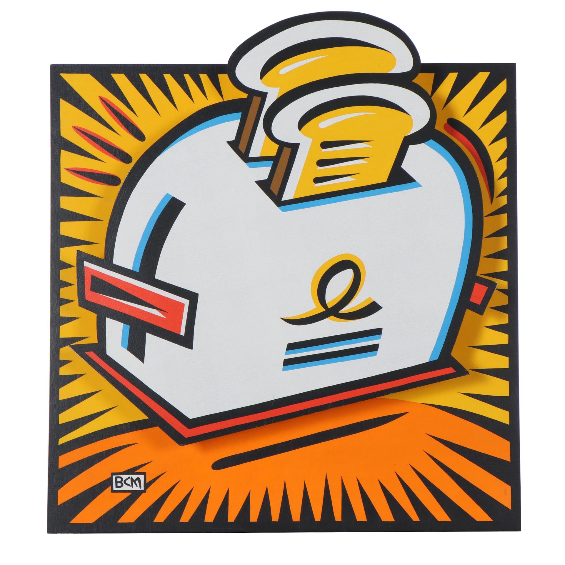 絵画 the toaster graphic art Burton Morris Pop Art Dimensional Acrylic Painting of