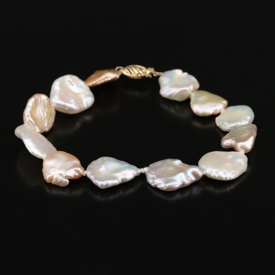 14K Baroque Pearl Bracelet