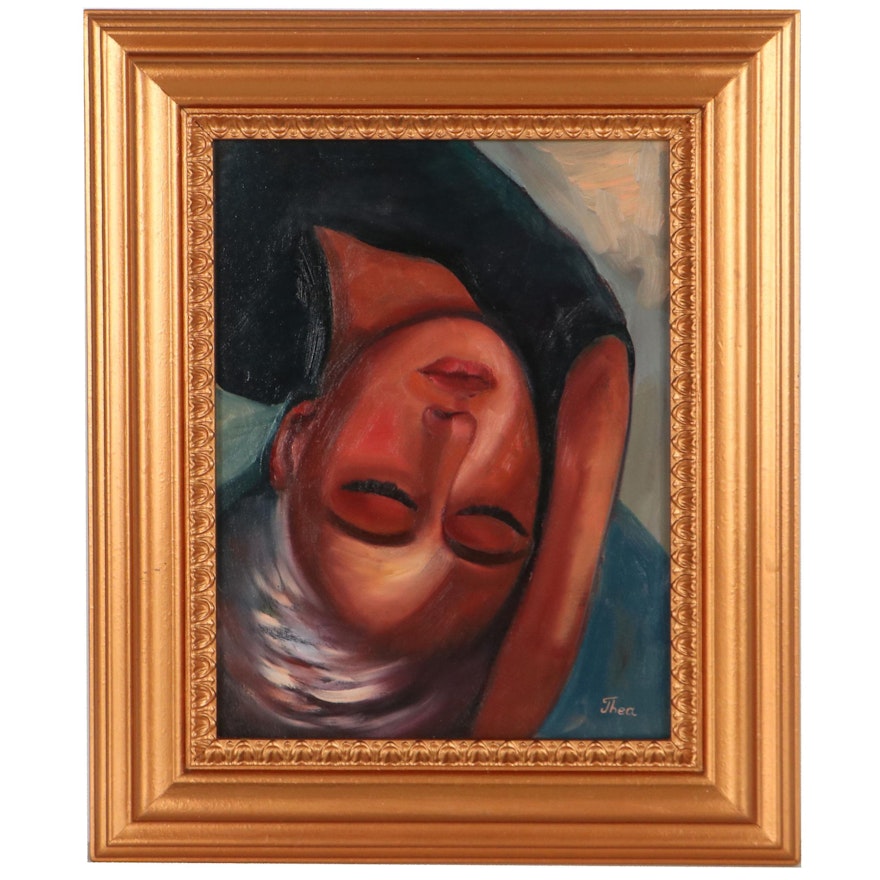Thea Mamukelashvili Oil Painting "Dreaming Mary," 2021