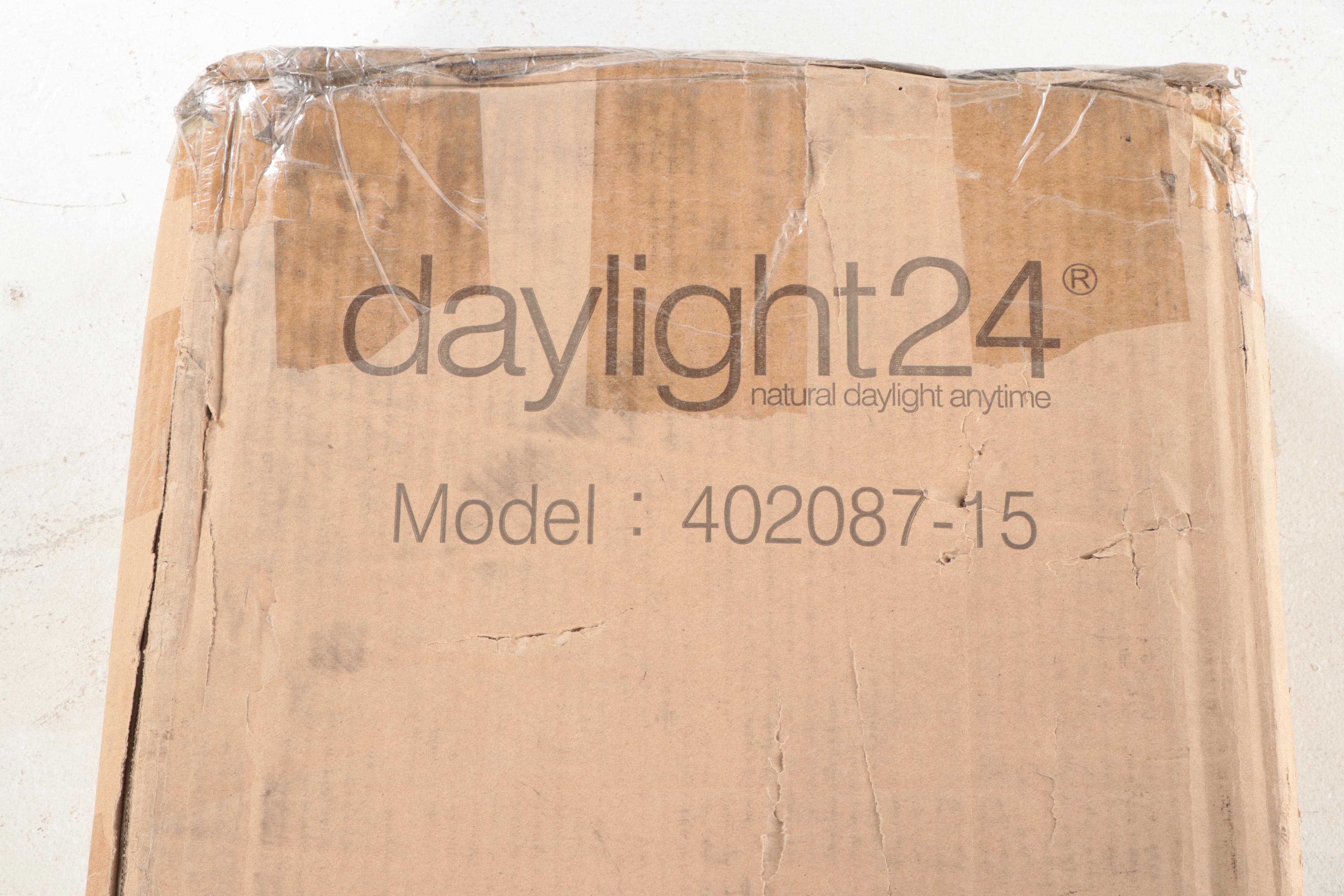 Hammacher Schlemmer Daylight24 Adjustable LED Floor Lamp in Brushed Nickel