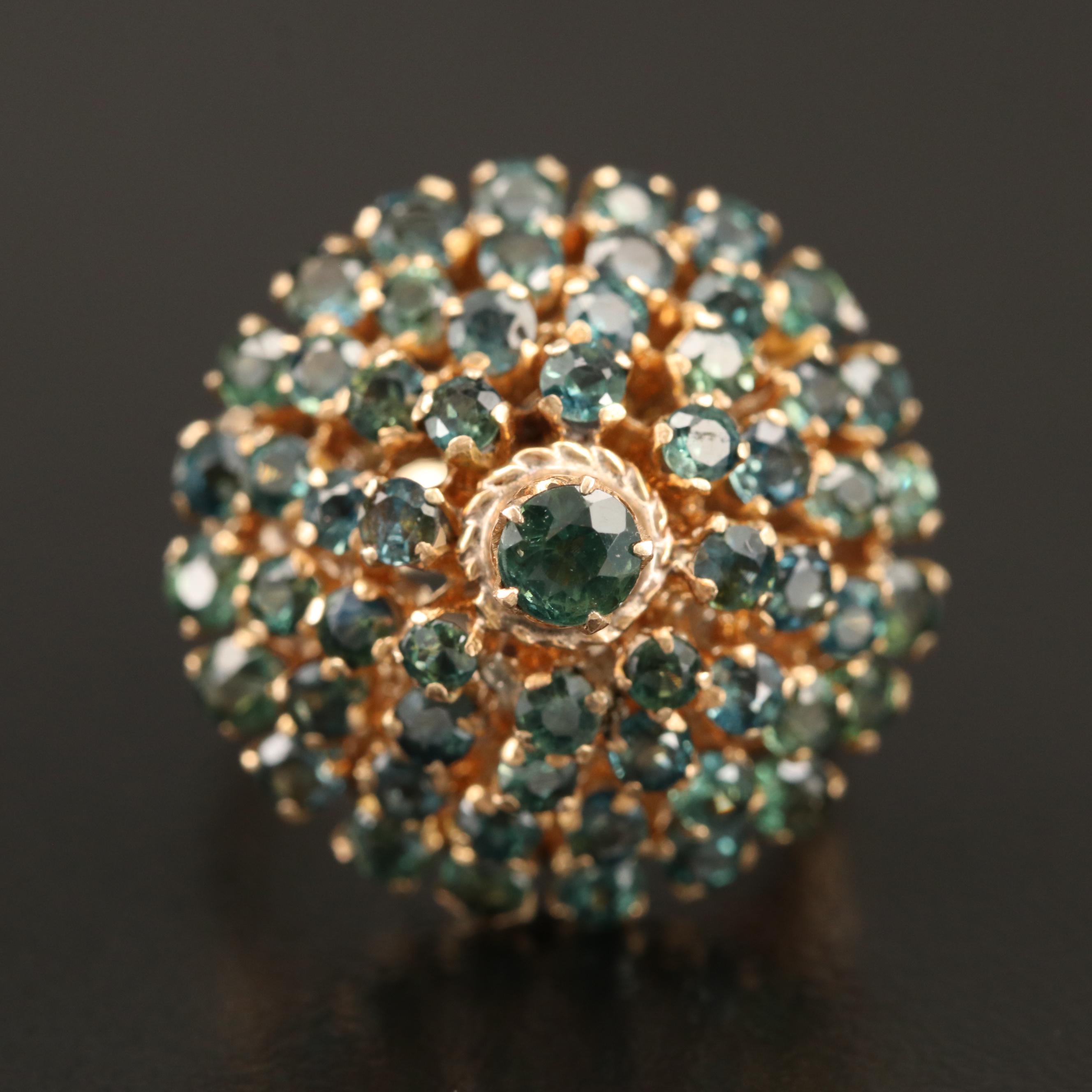 14K Gold Sapphire Thai Princess Ring