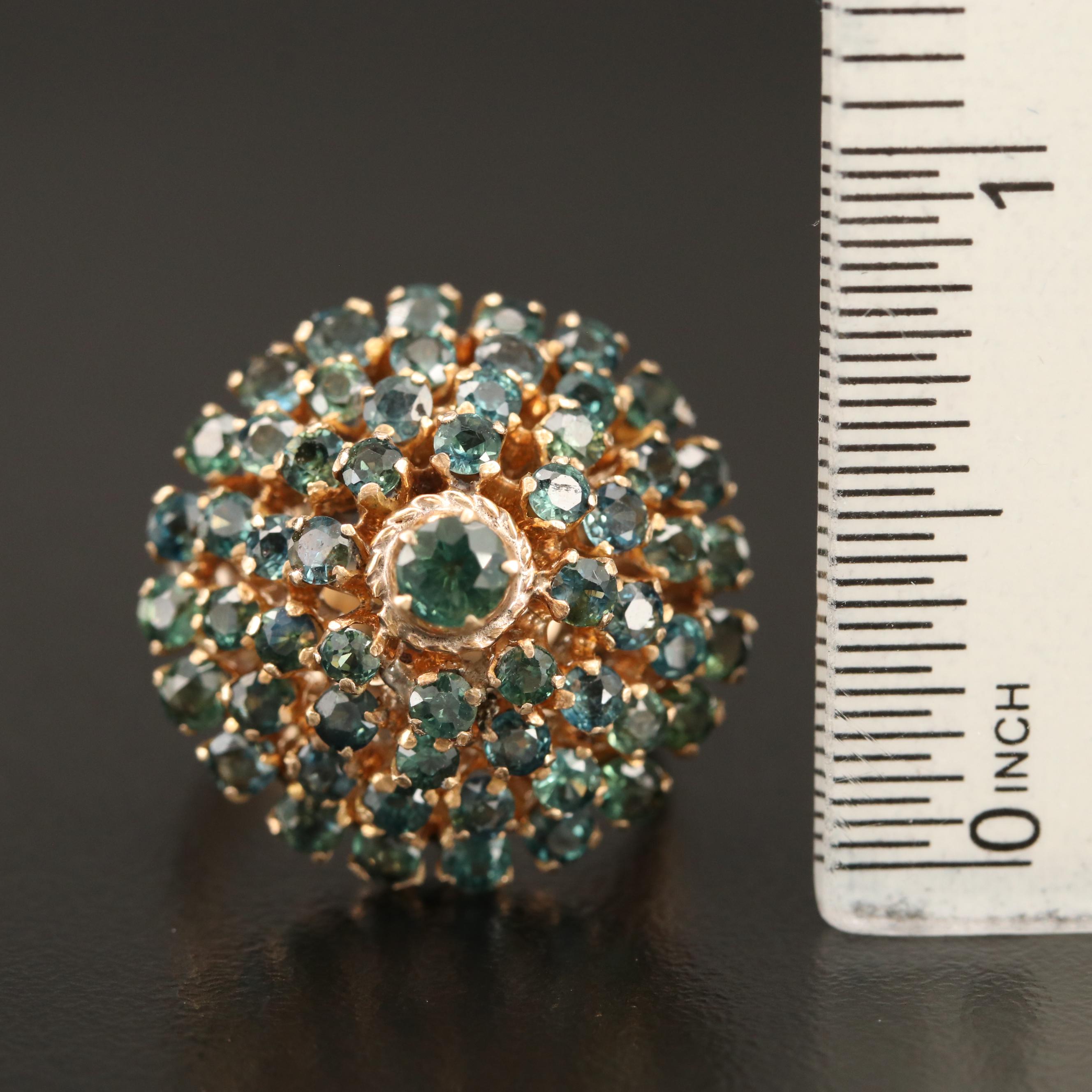 14K Gold Sapphire Thai Princess Ring