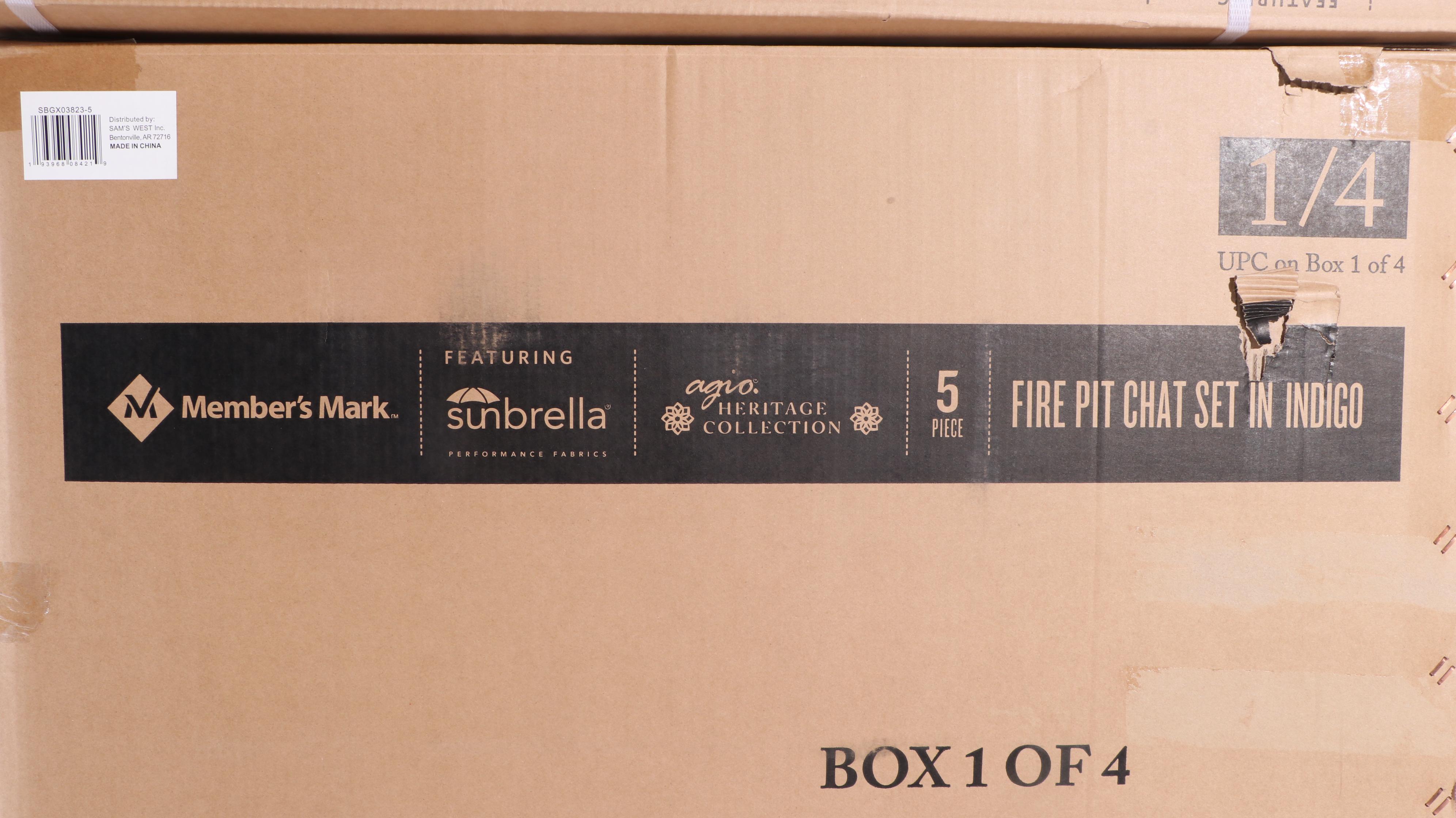 Member's Mark Agio Heritage Collection 5-Piece Fire Chat Set in Indigo