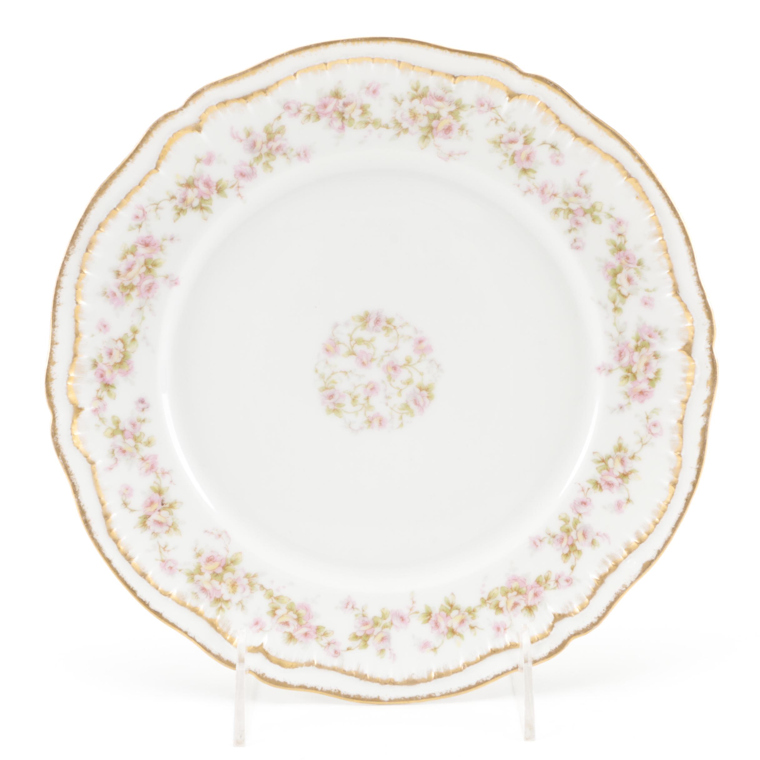 Theodore Haviland Limoges Floral Plates, Early 20th Century