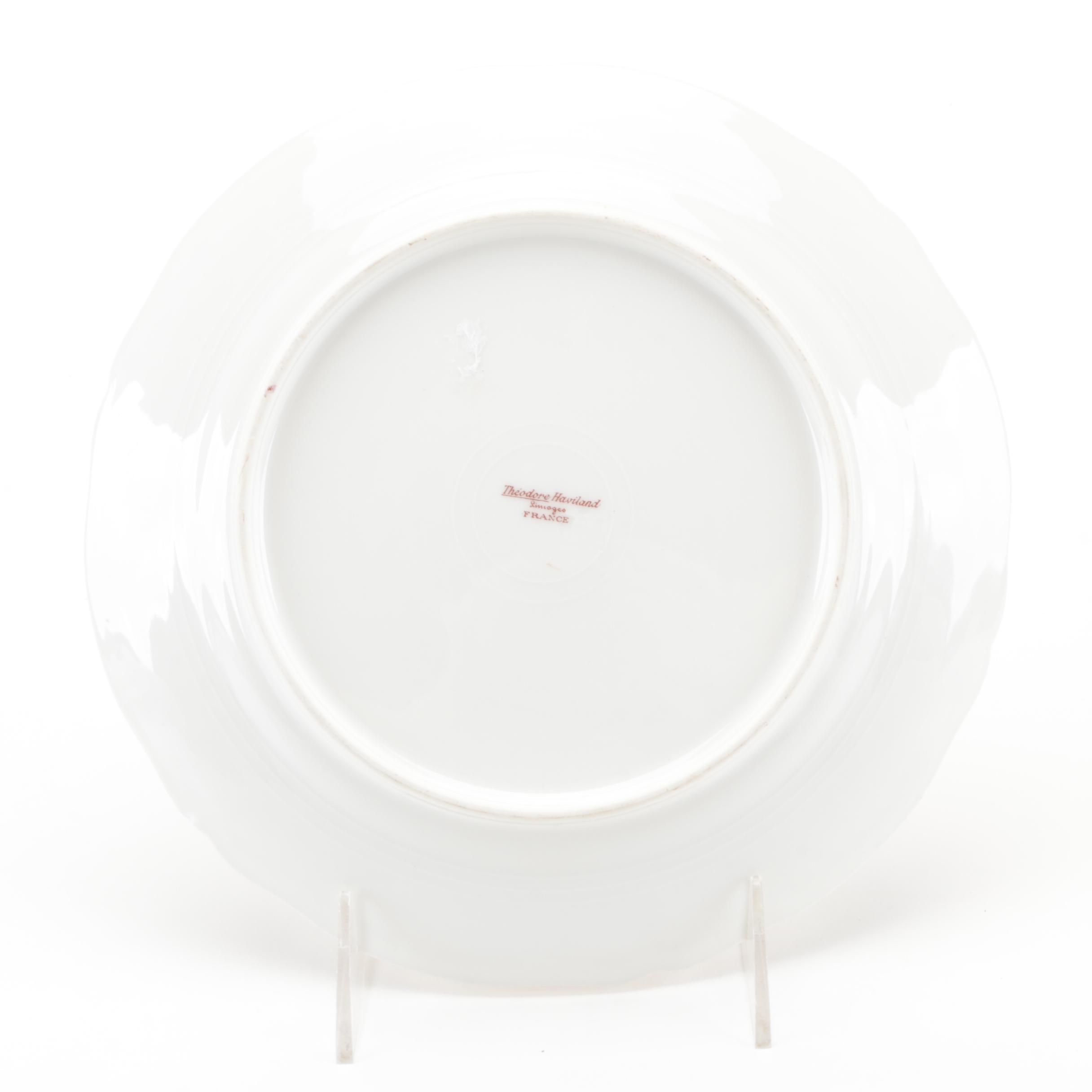 Theodore Haviland Limoges Floral Plates, Early 20th Century